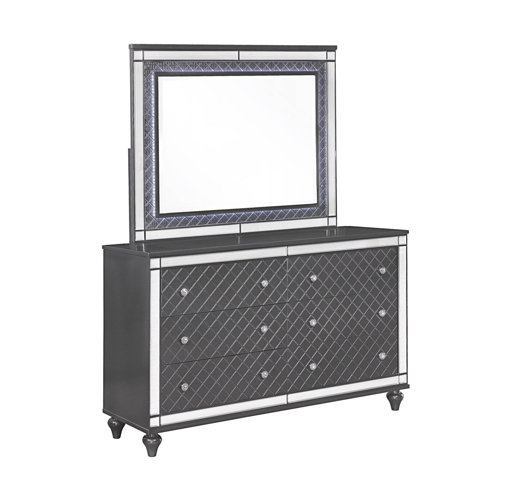 Refino Gray Dresser and Mirror