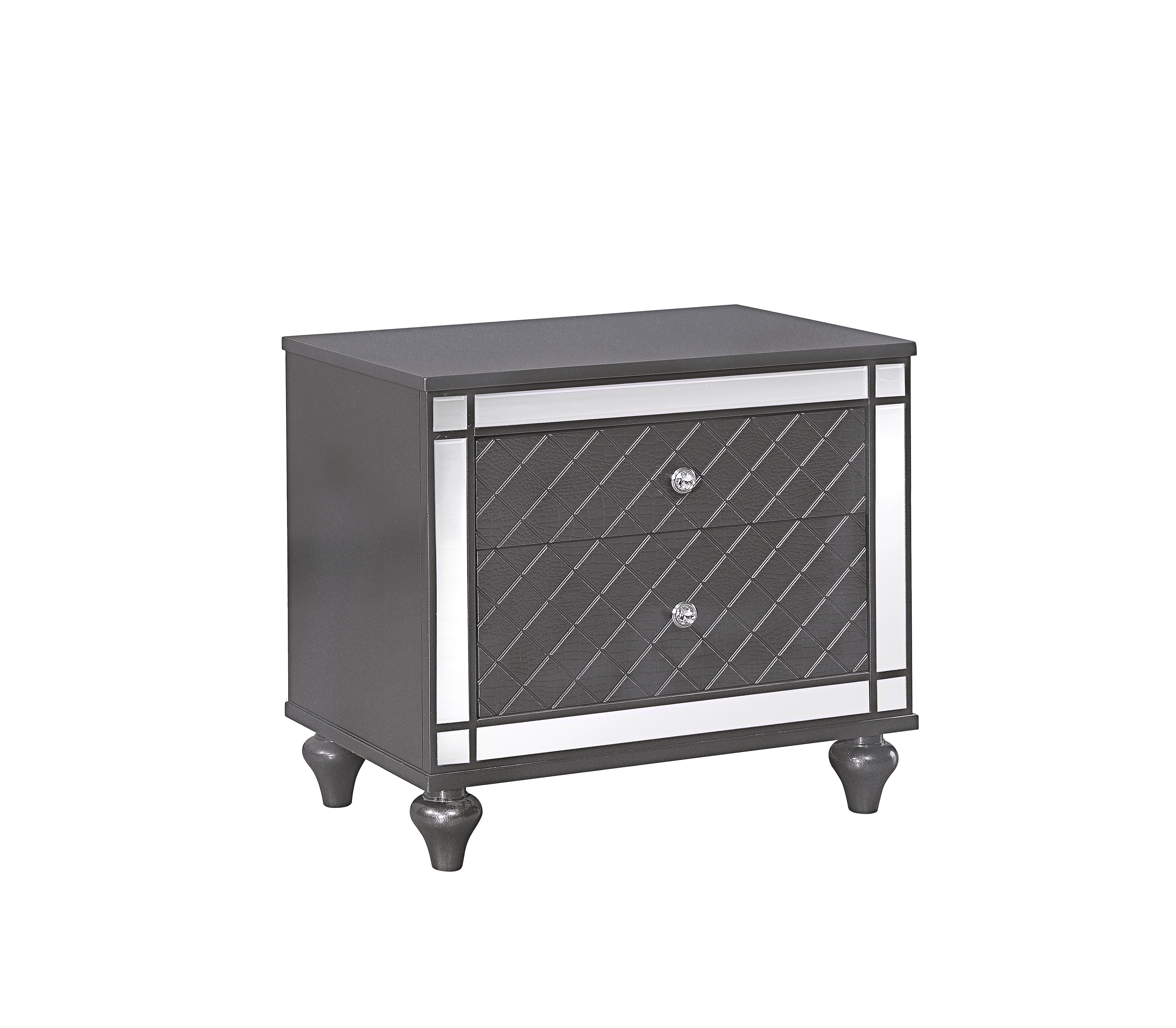 Refino Gray Nightstand