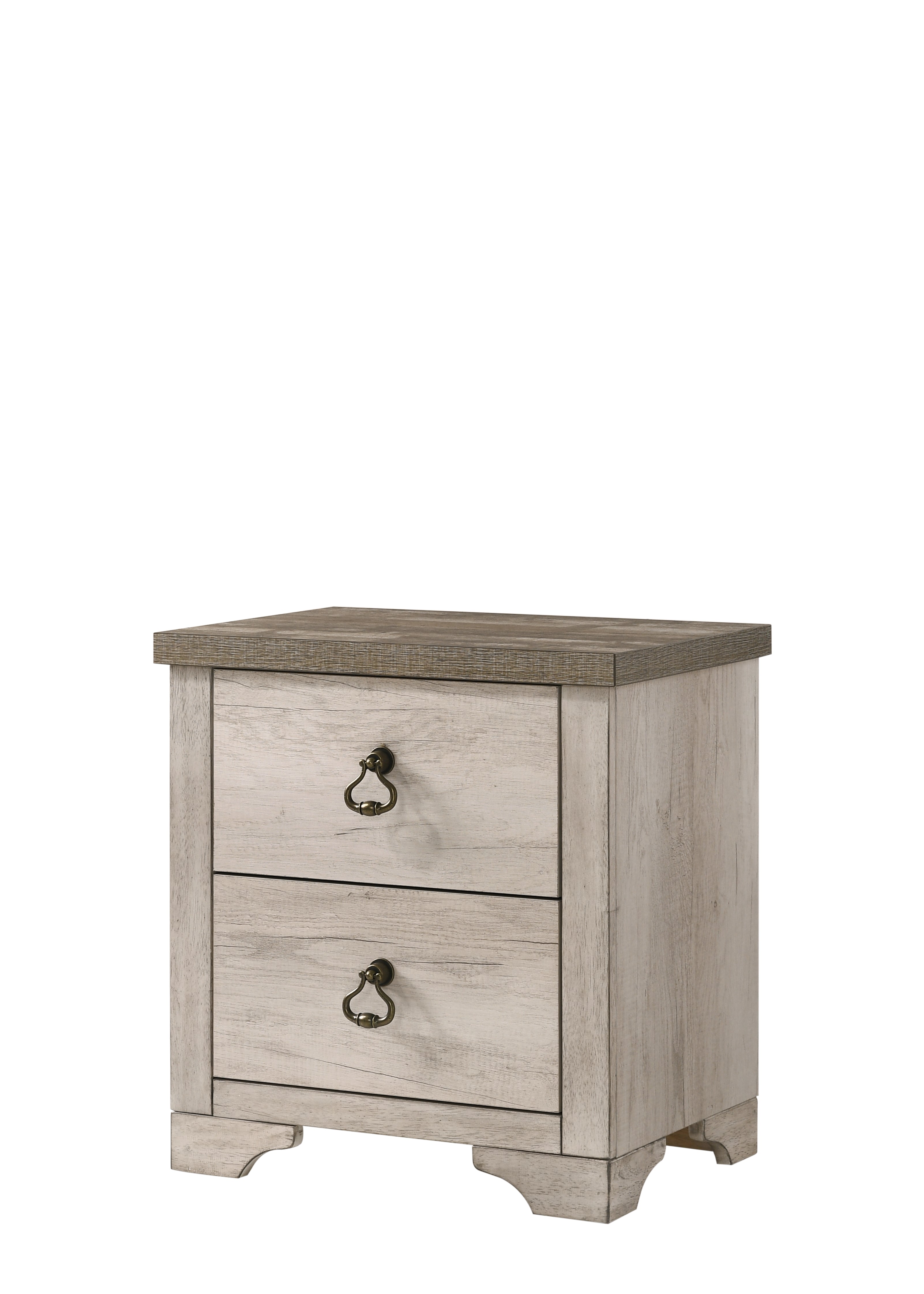 Patterson Driftwood 2-Drawer Nightstand