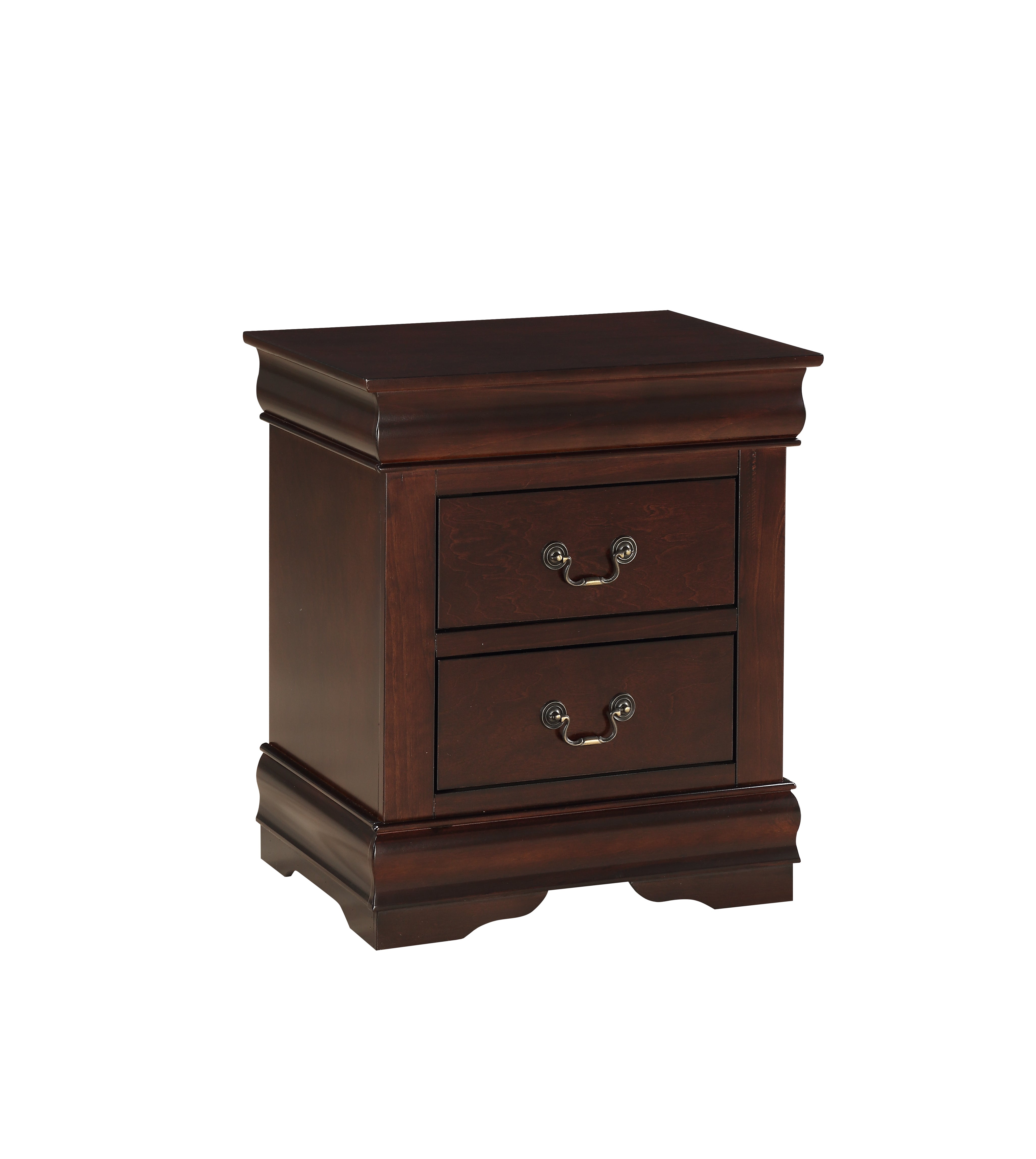 Louis Philip Cherry 2-Drawer Nightstand