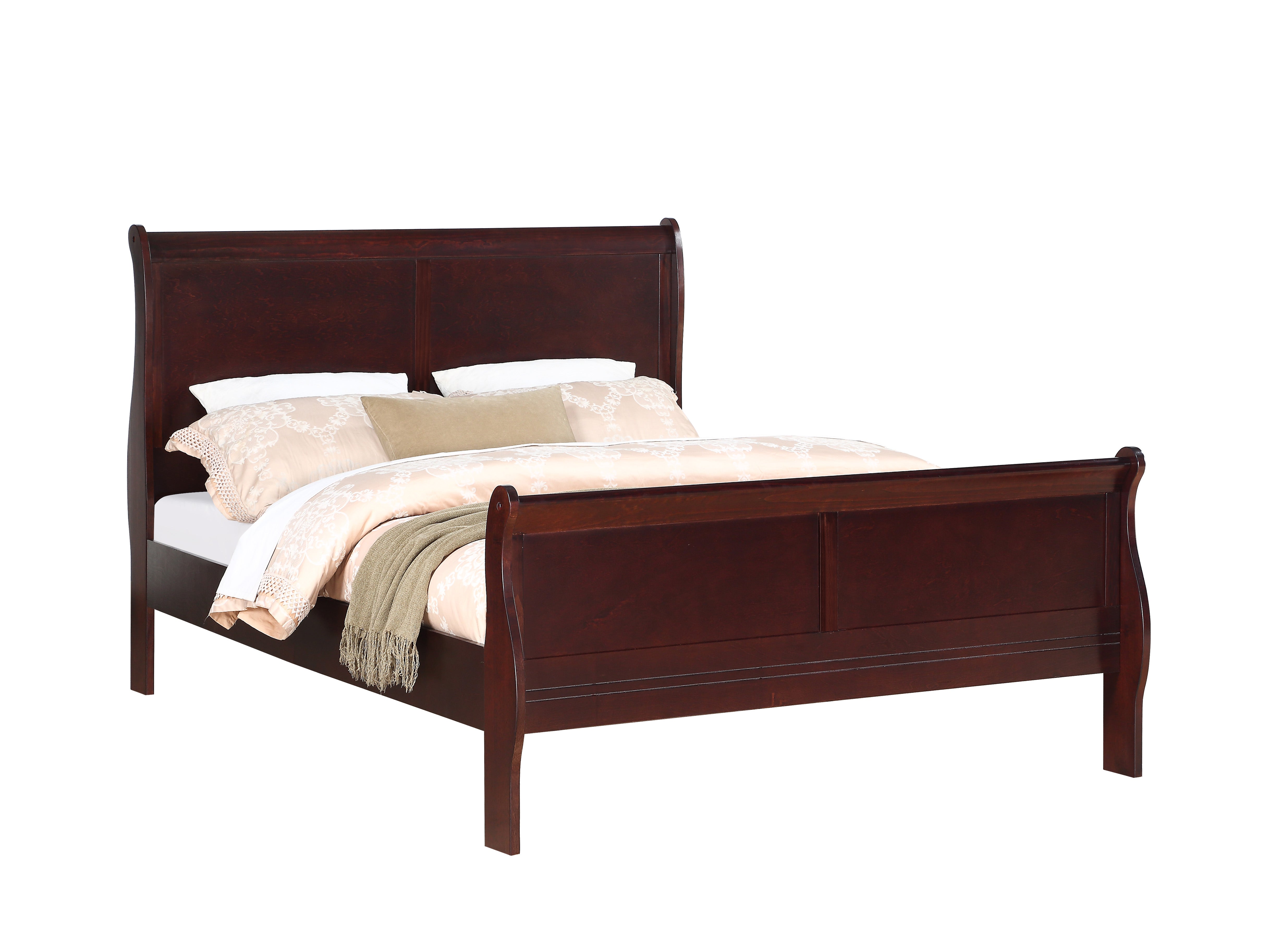 Louis Philip Cherry Sleigh Bed