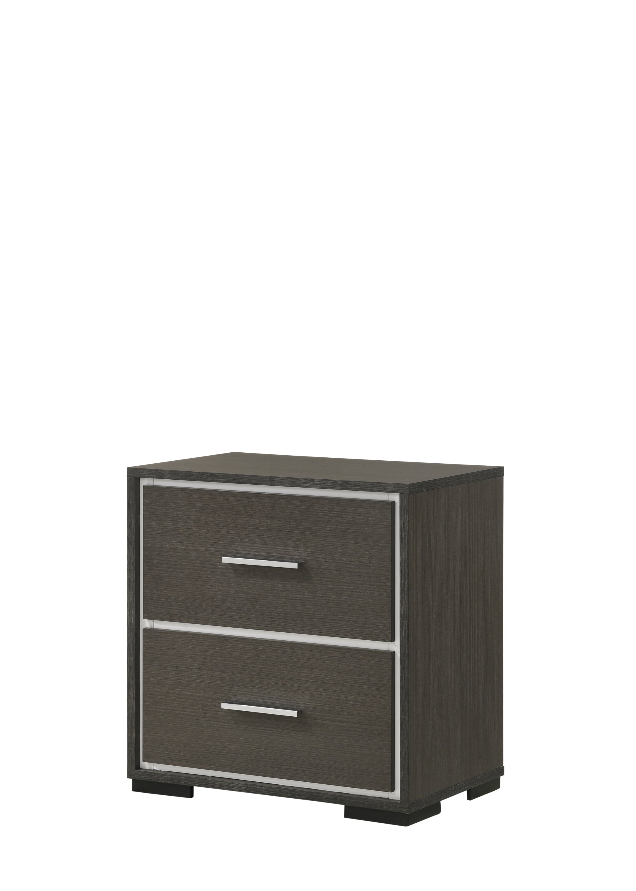 Sharpe Gray 2-Drawer Nightstand