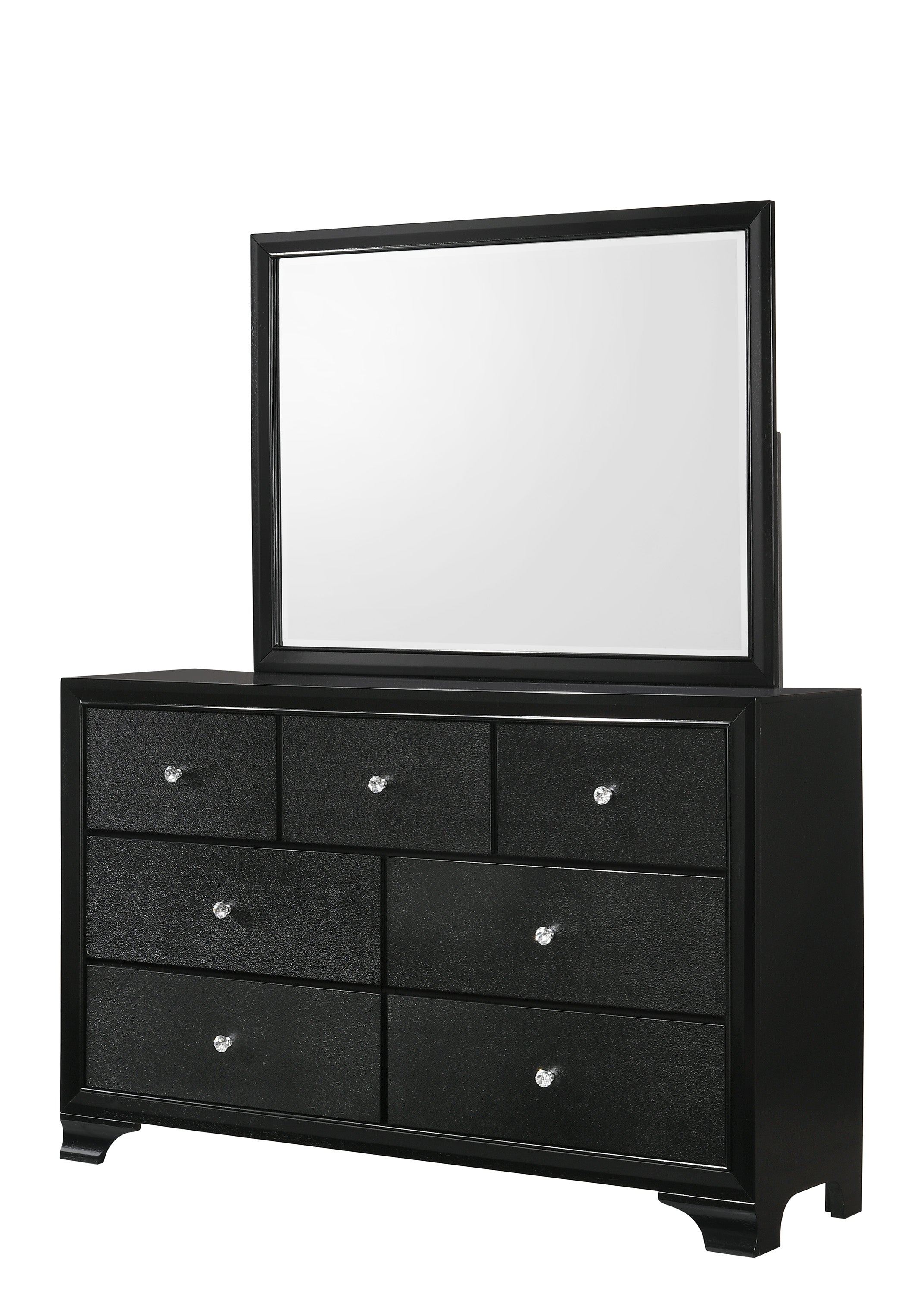 Micah Black Dresser and Mirror