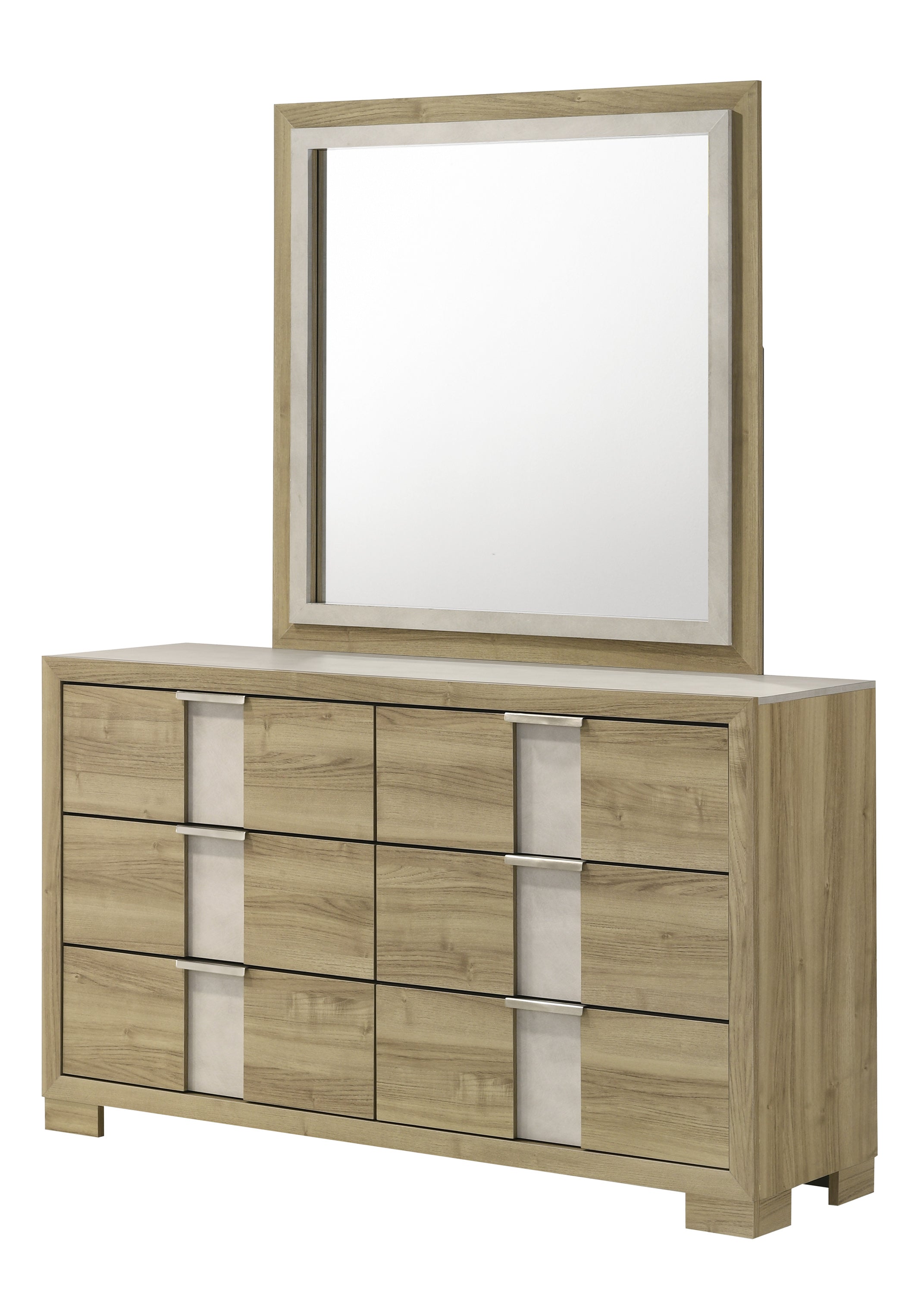 Rangley Driftwood 6-Drawer Dresser and Mirror