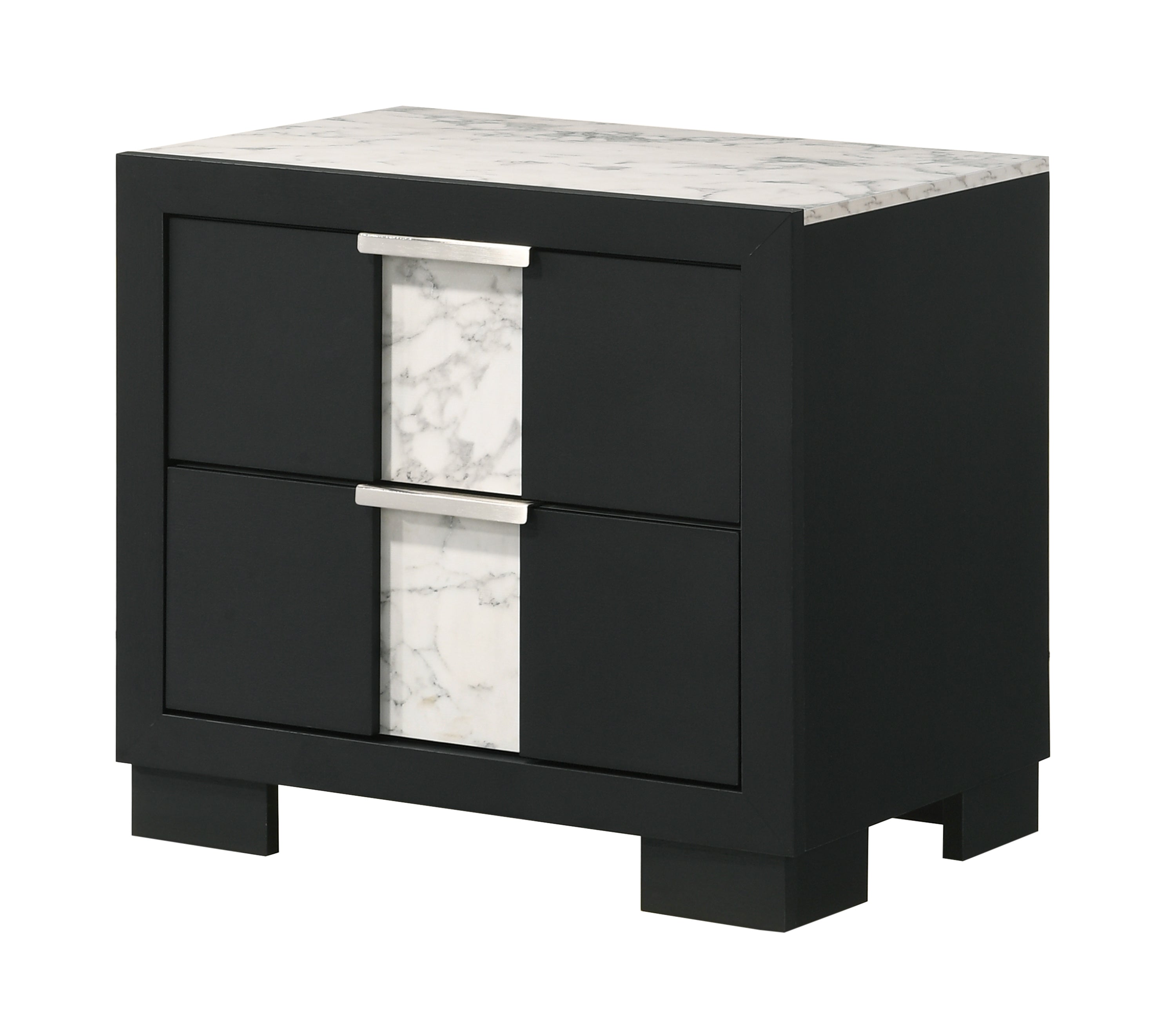 Rangley Black 2-Drawer Nightstand