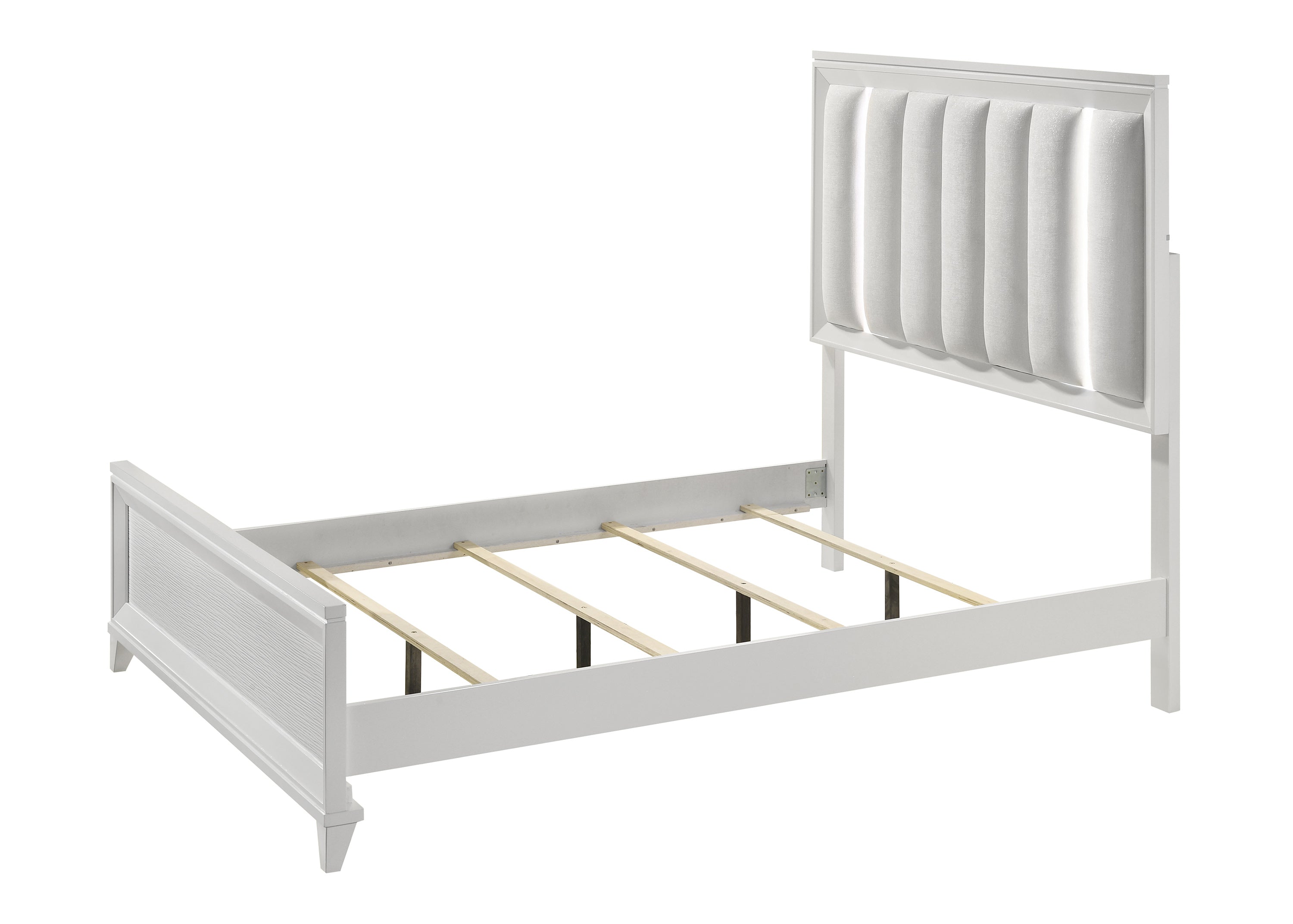 Cressida White Bed with LED Headboard