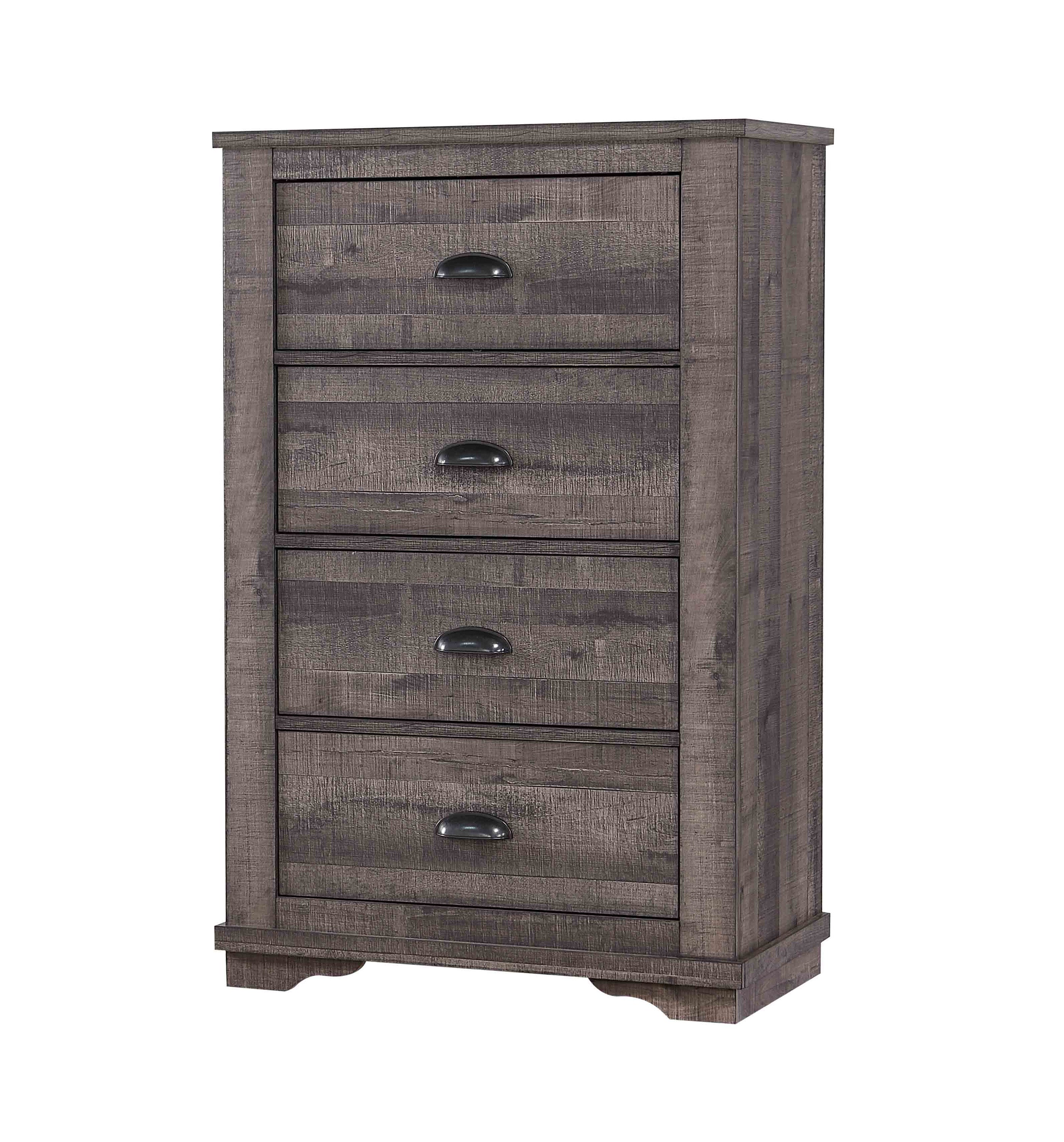 Coralee Gray 4-Drawer Chest