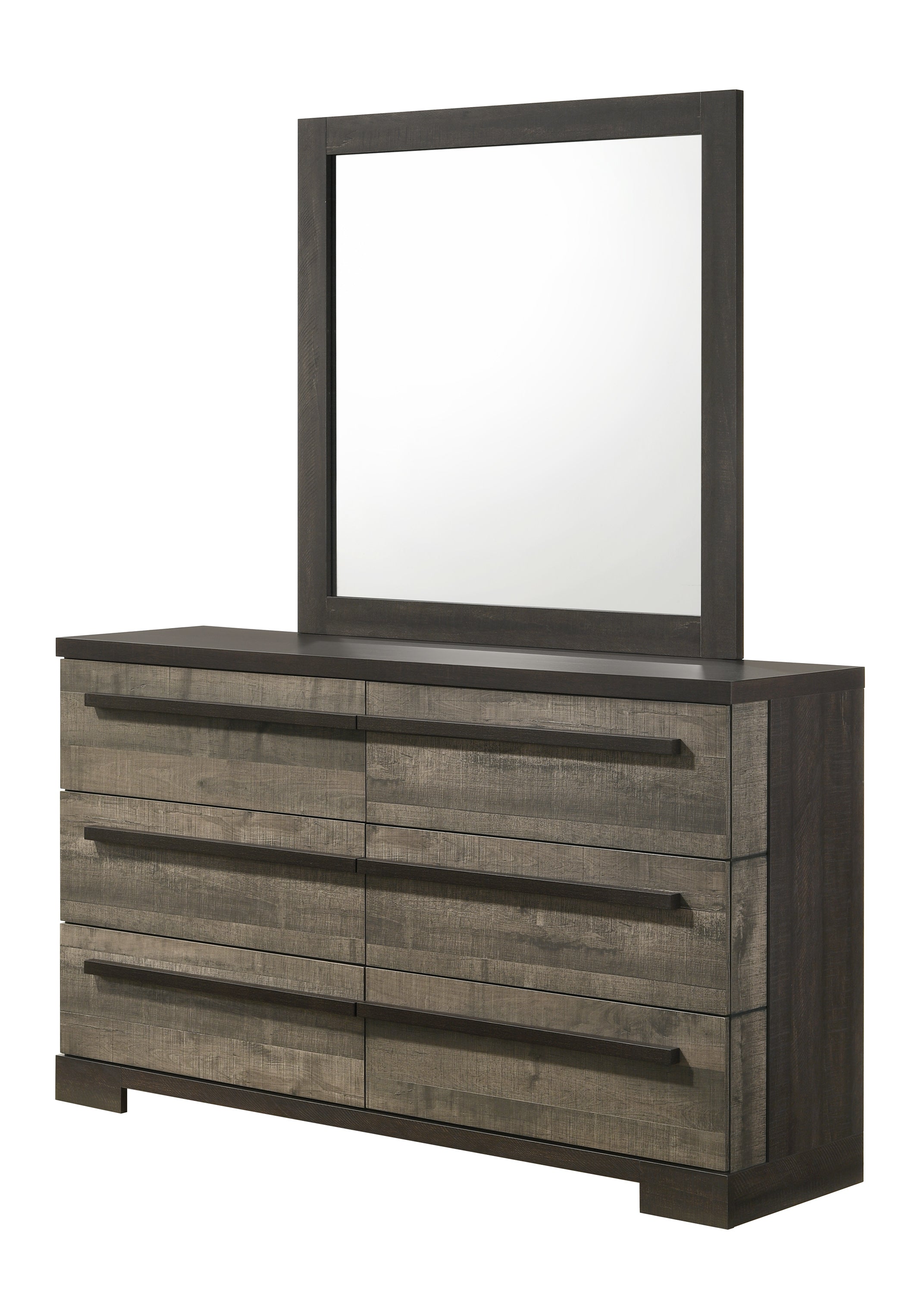 Remington Gray and Ebony Dresser and Mirror