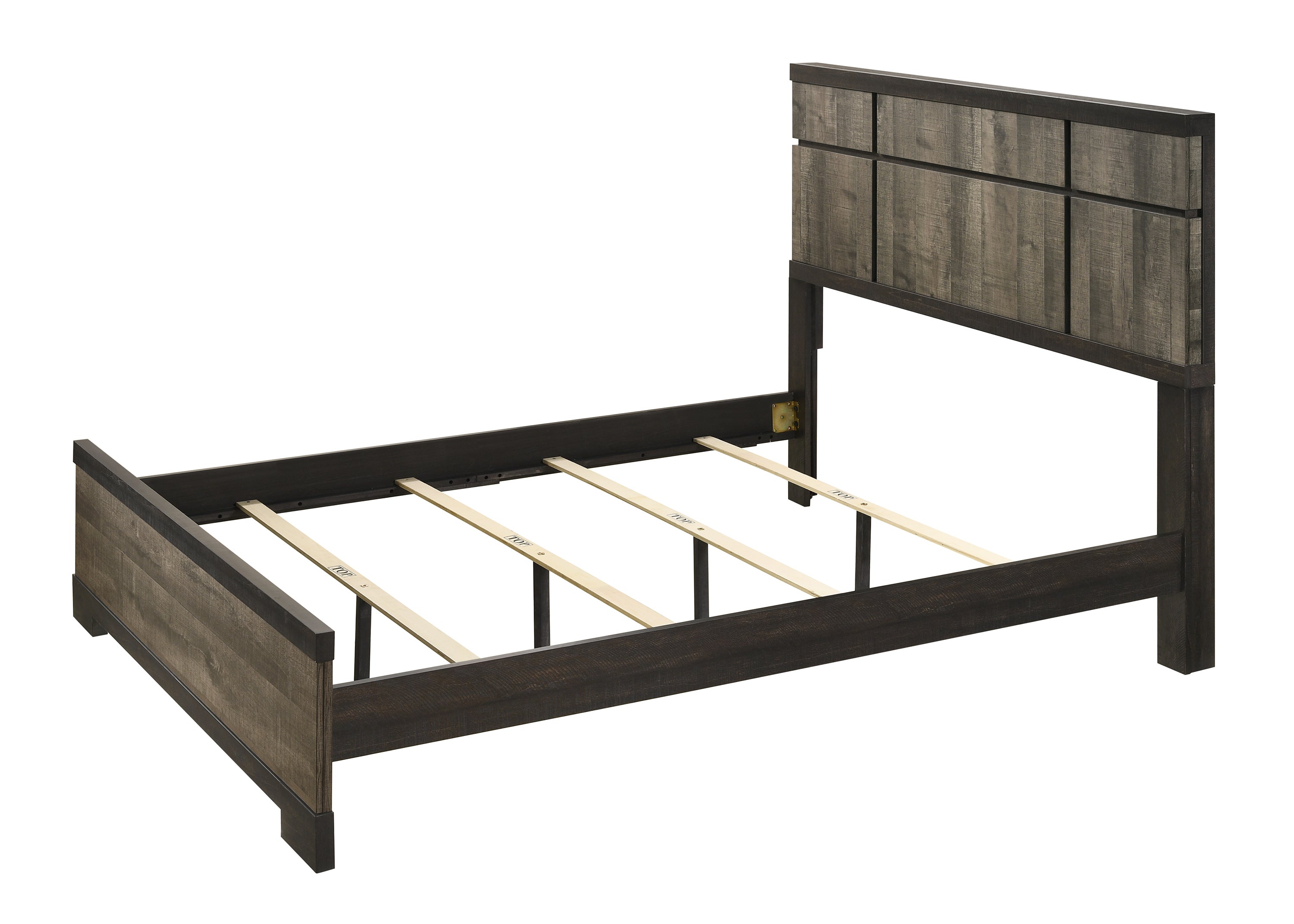 Remington Gray and Ebony Panel Bed