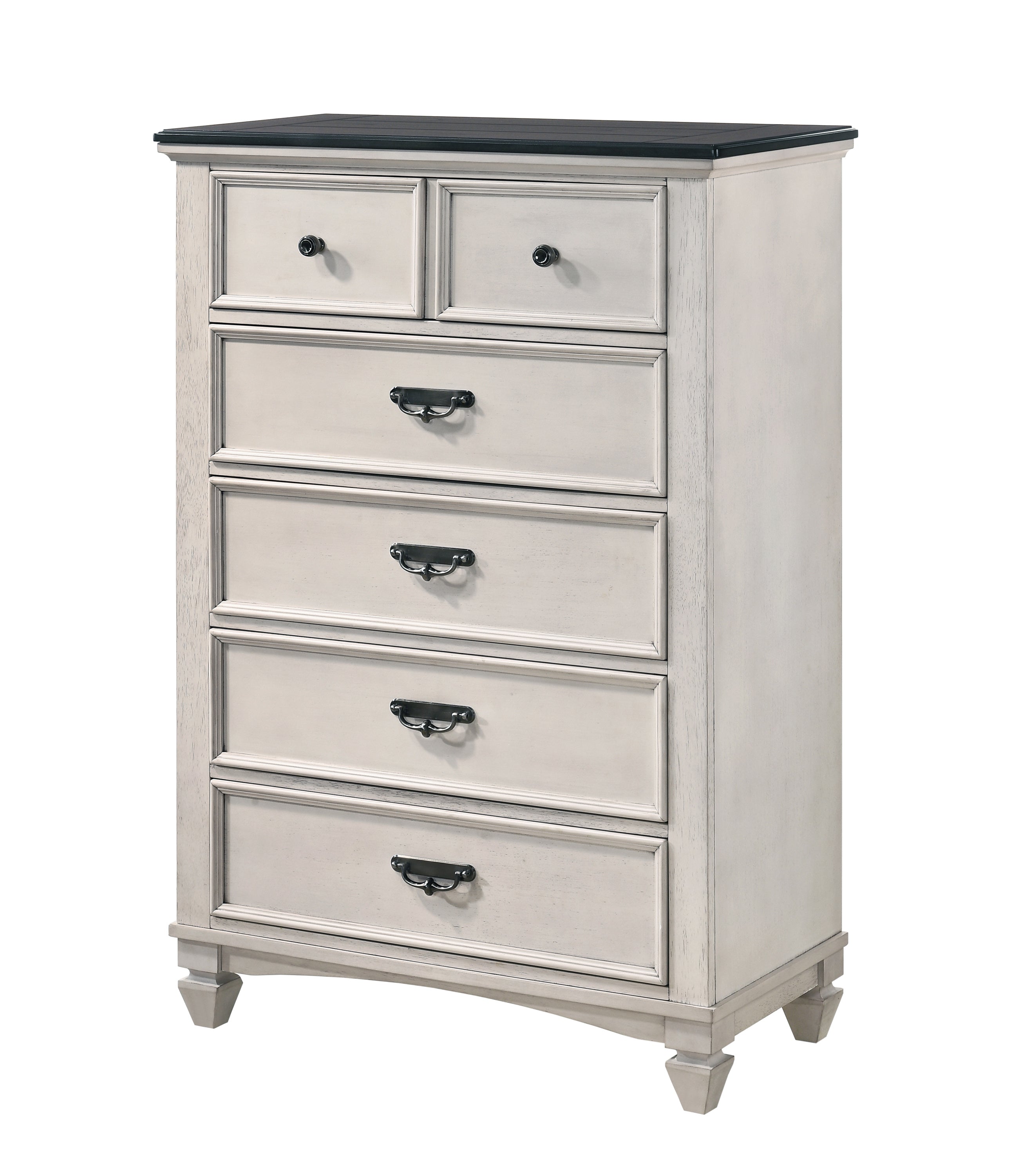 Sawyer Farmhouse White 6-Drawer Chest