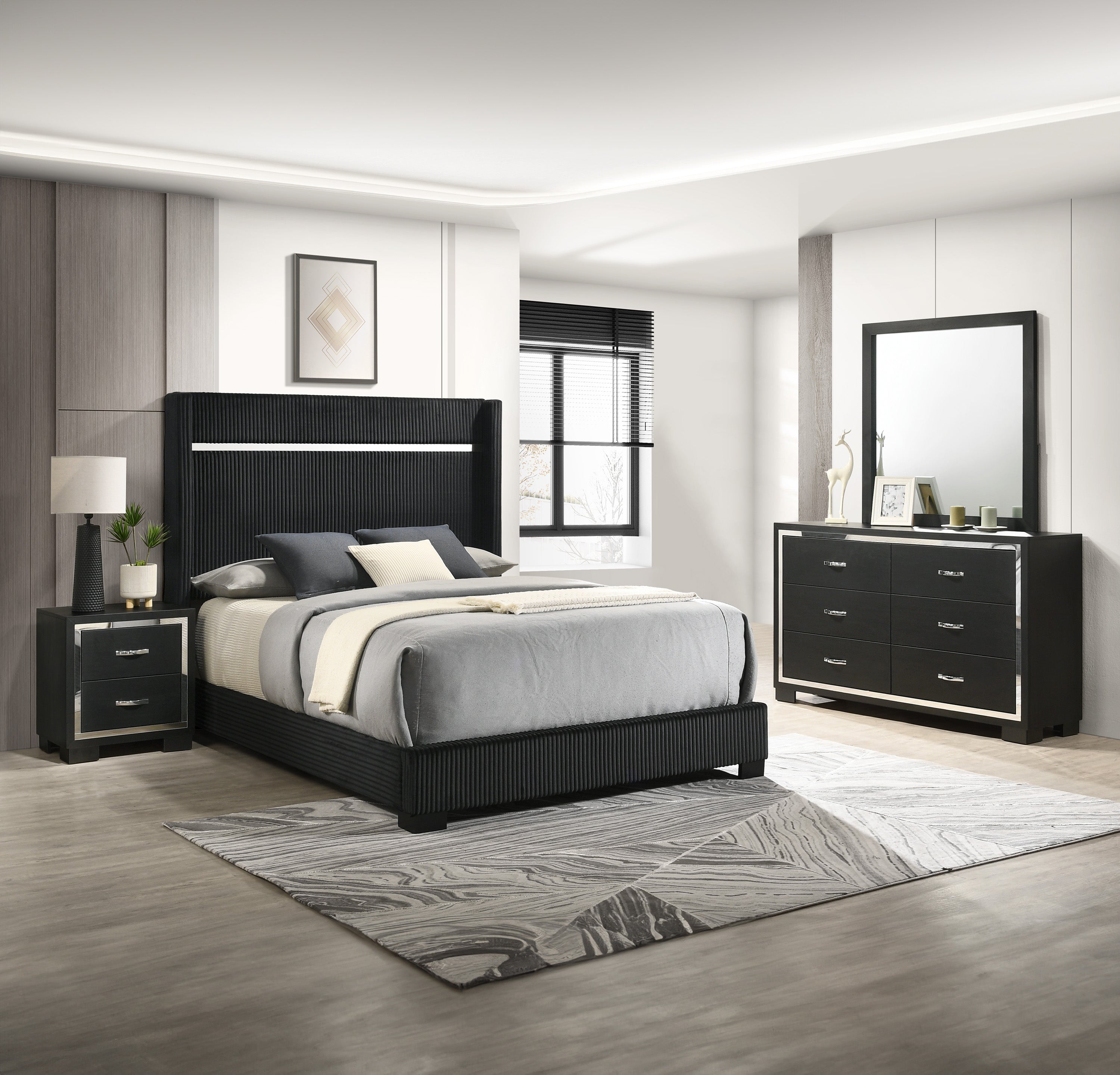 Gennro Black Bedroom Set, view 2