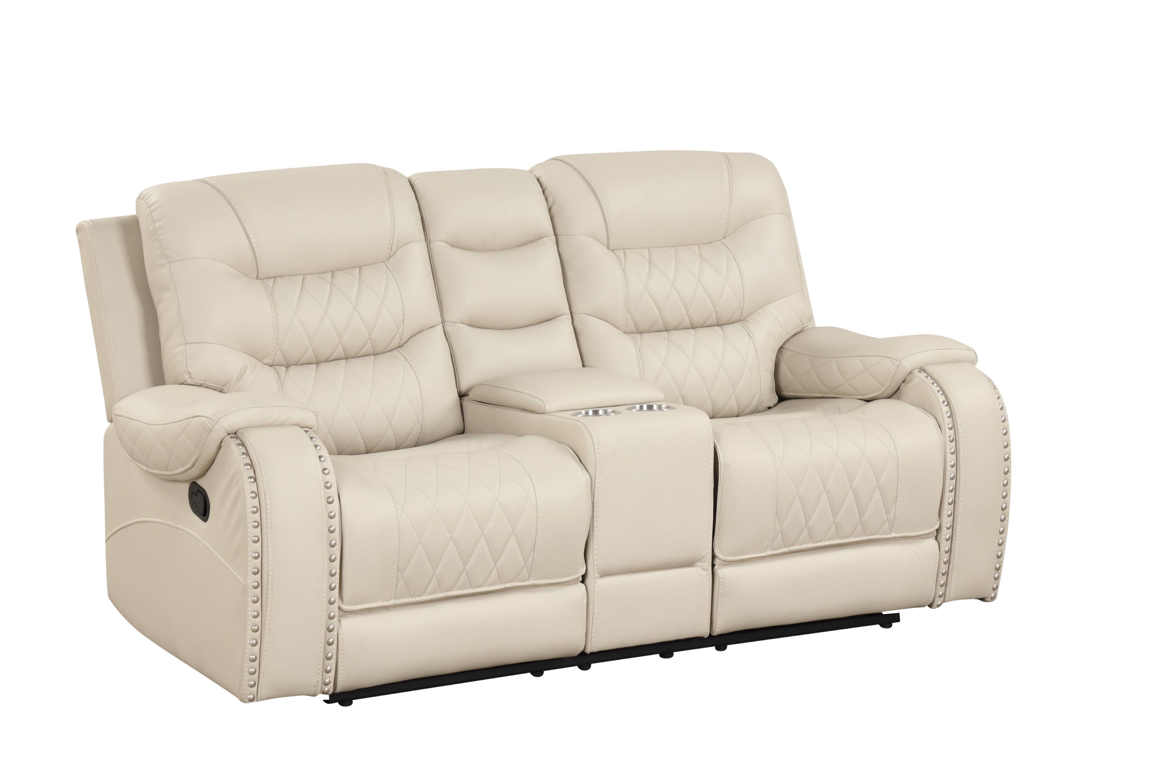 Ashley Bone Leather-Gel Oversized 3-Piece Reclining Set, view 3