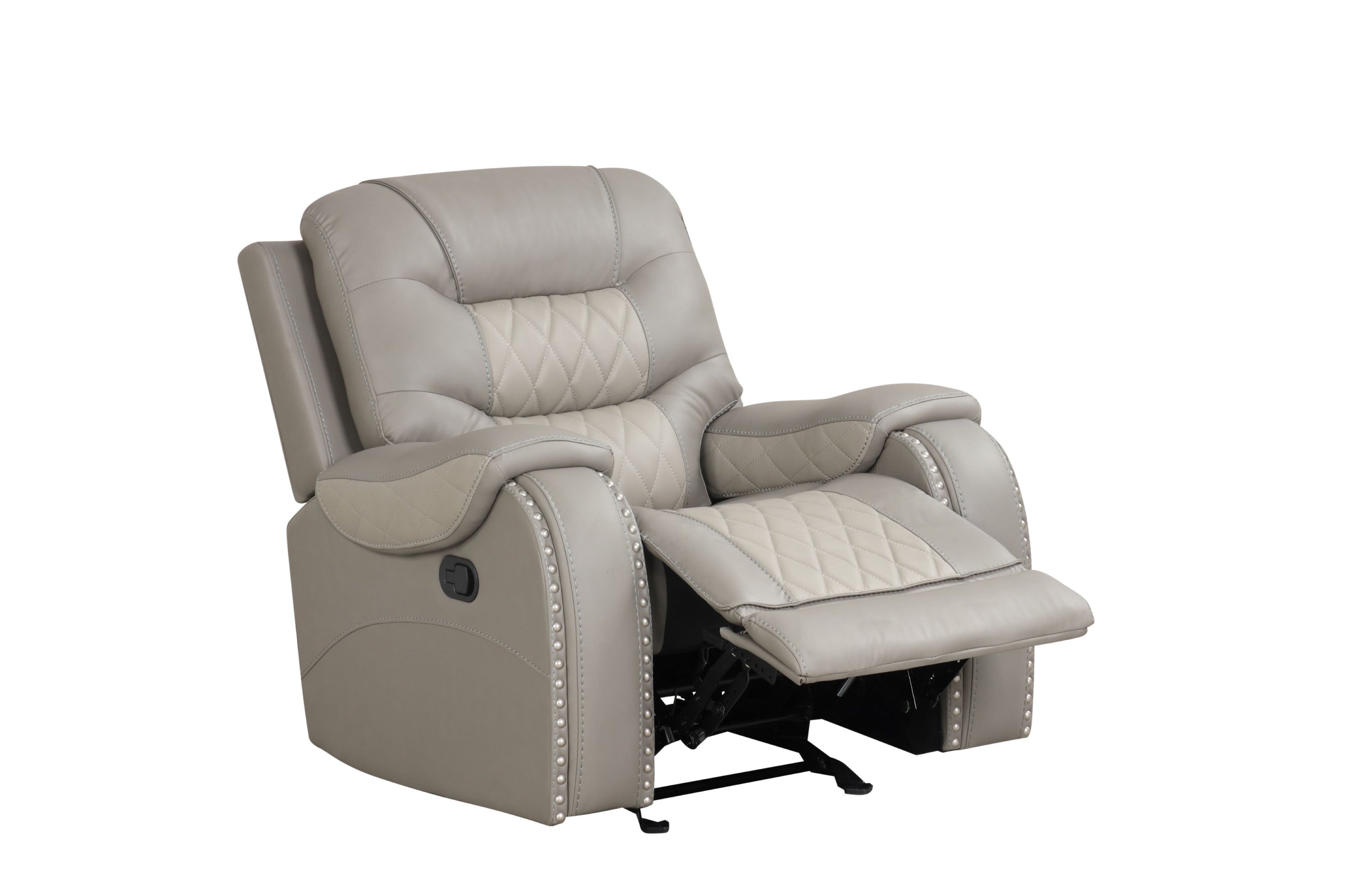 Ashley Light Gray Two-Tone Oversized 3-Piece Reclining Set, view 5