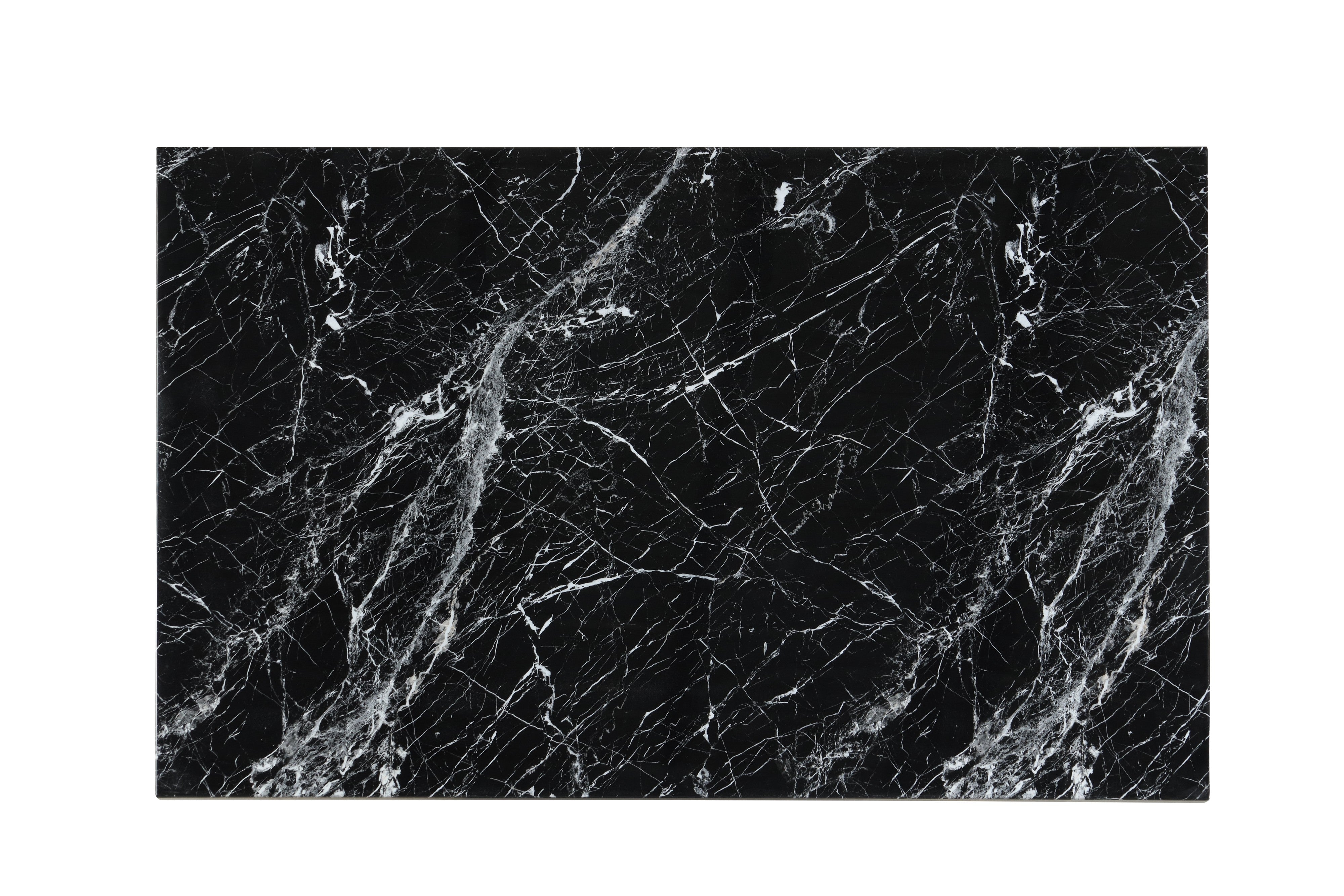 Onyx Velvet Marble-Look 7-Piece Counter Height Set, view 5