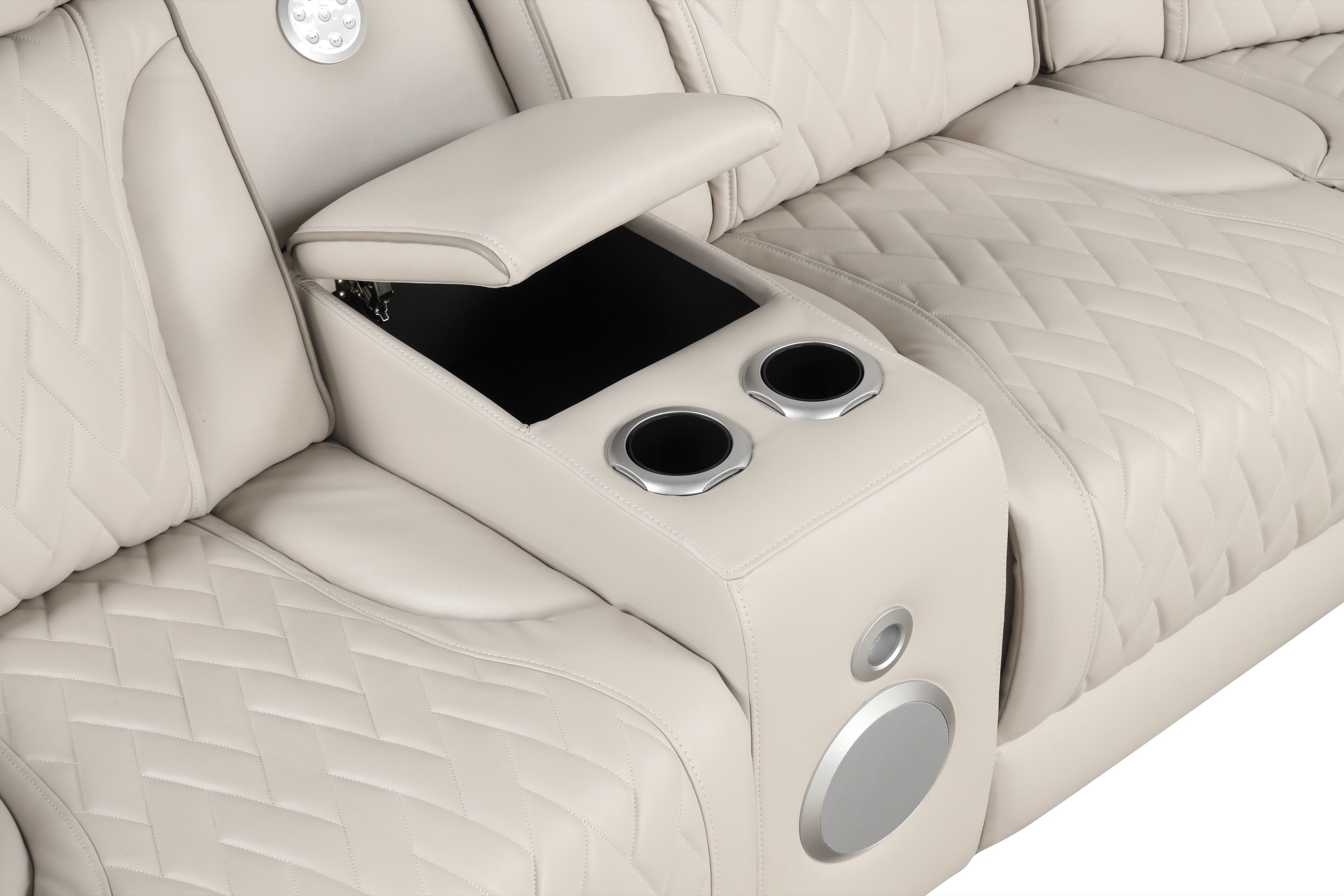 Spain Sand Power Reclining Sectional with Power Headrests, view 2