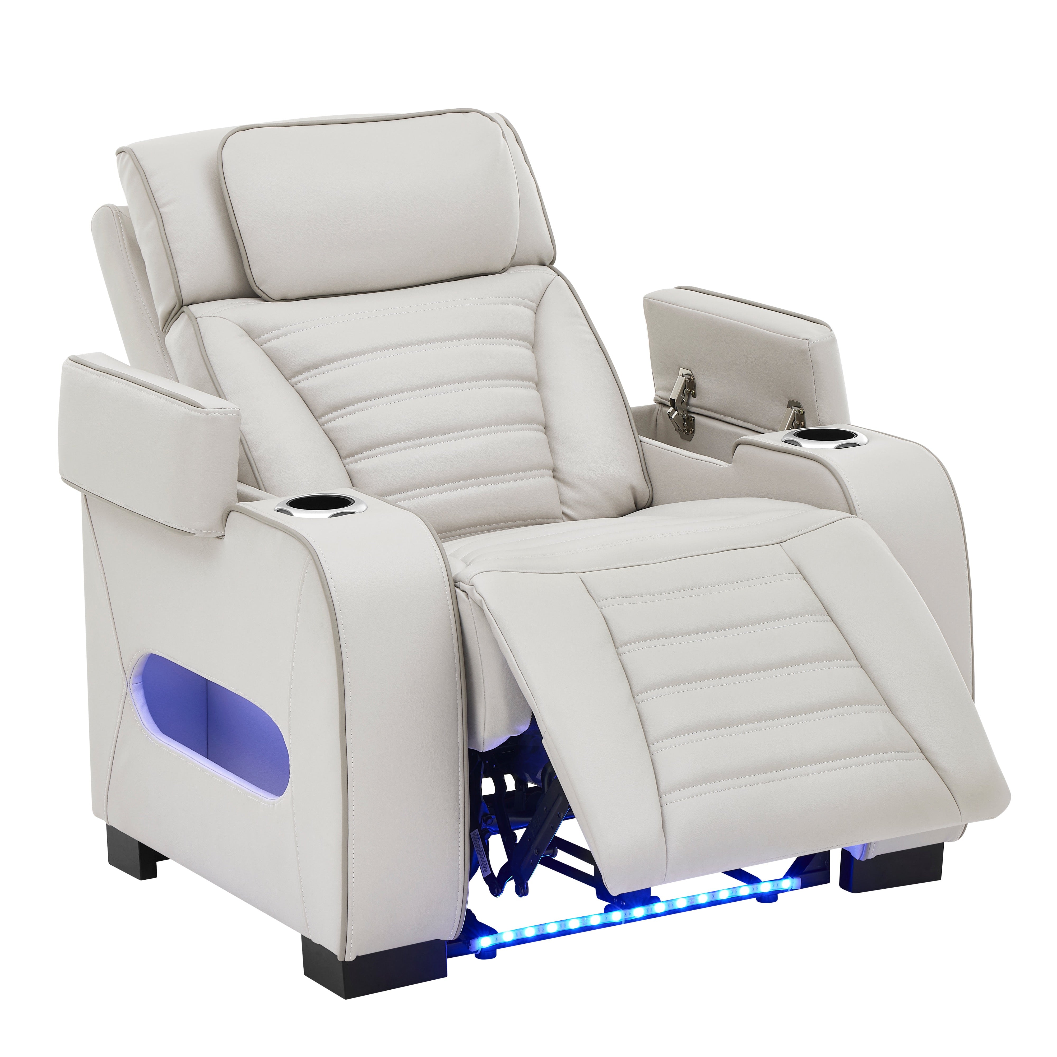 Tokyo Sand Leather-Gel Power 3-Piece Reclining Set, view 2