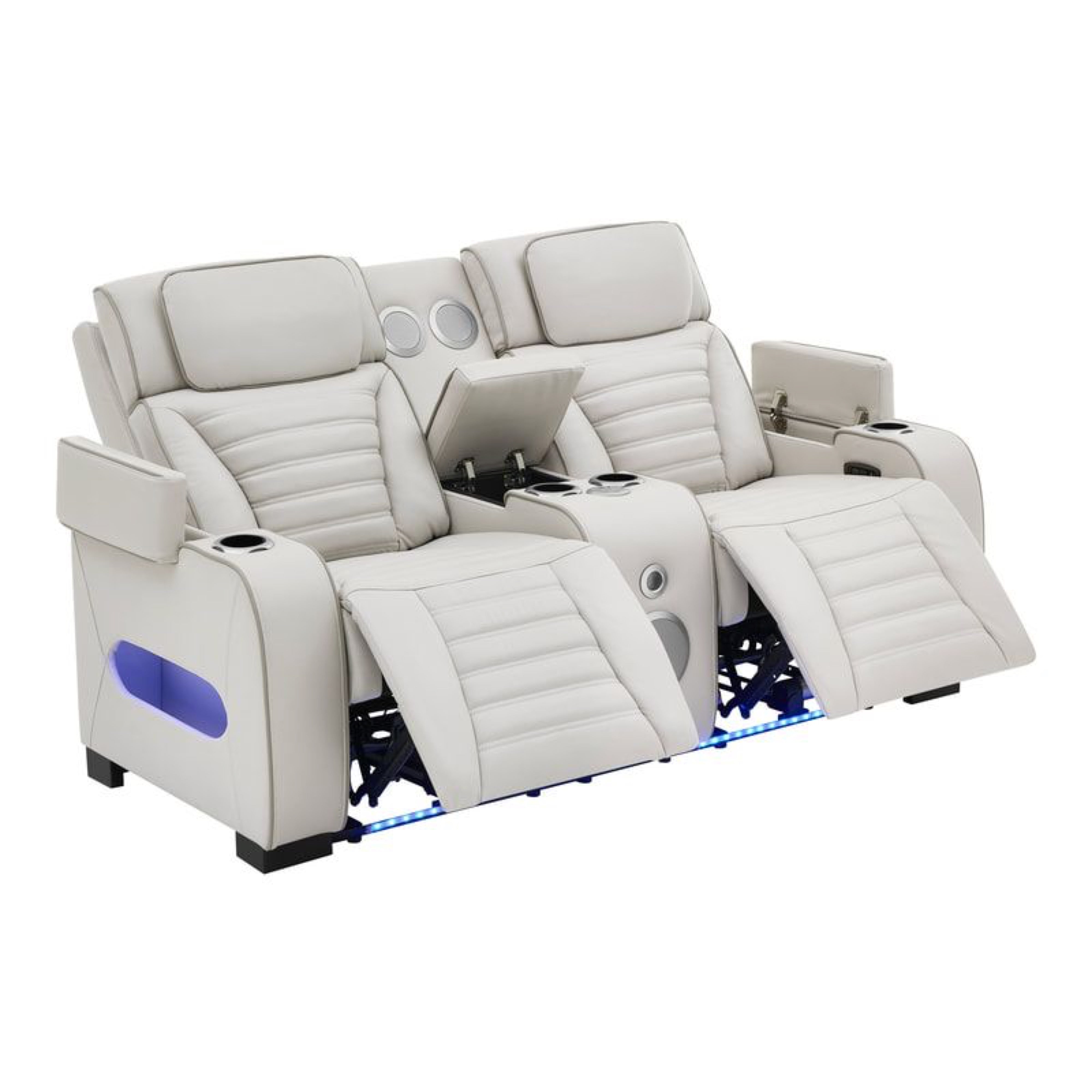 Tokyo Sand Leather-Gel Power 3-Piece Reclining Set, view 4