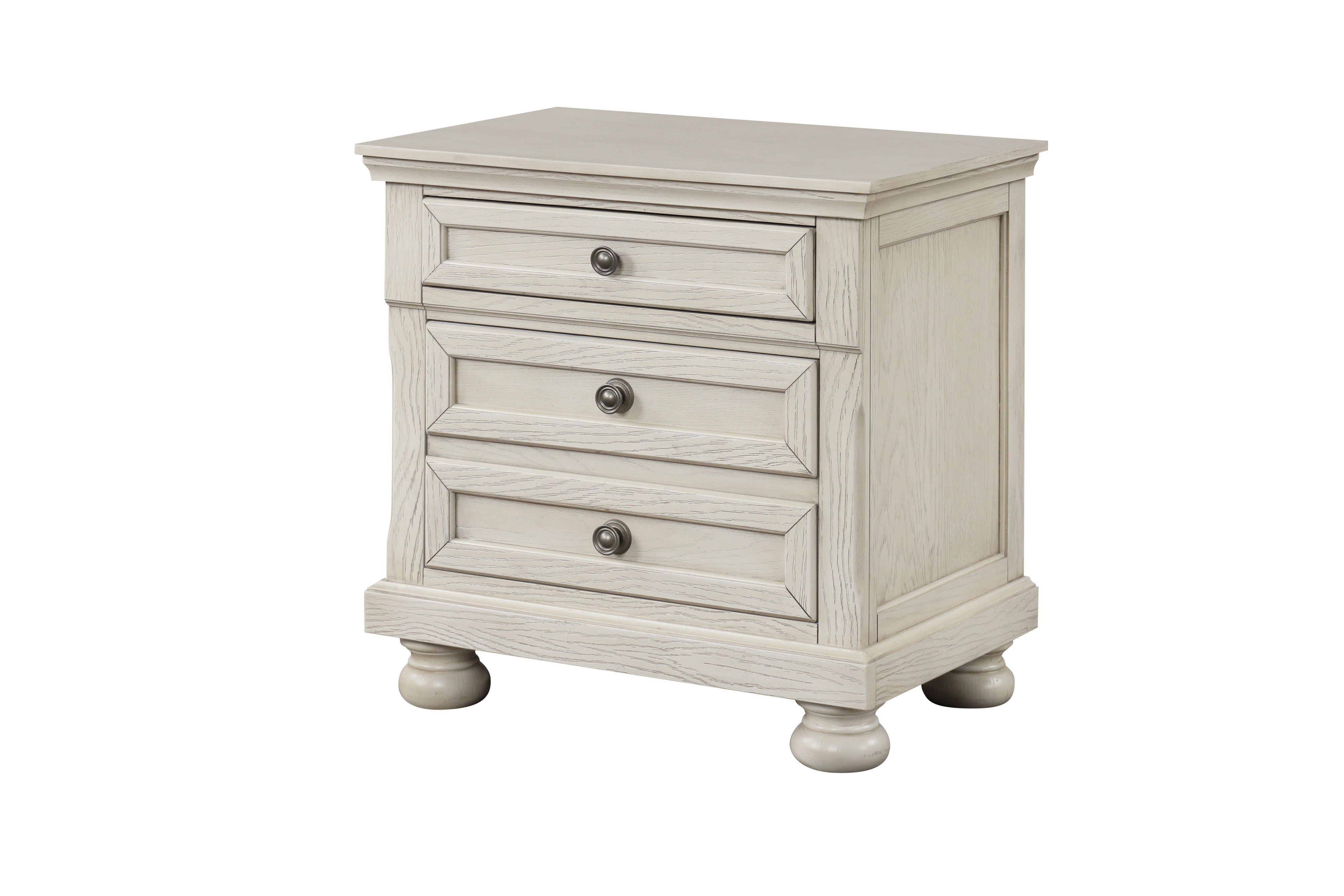 Magnolia Antique White Sleigh 4-Piece Queen Bedroom Set, view 4