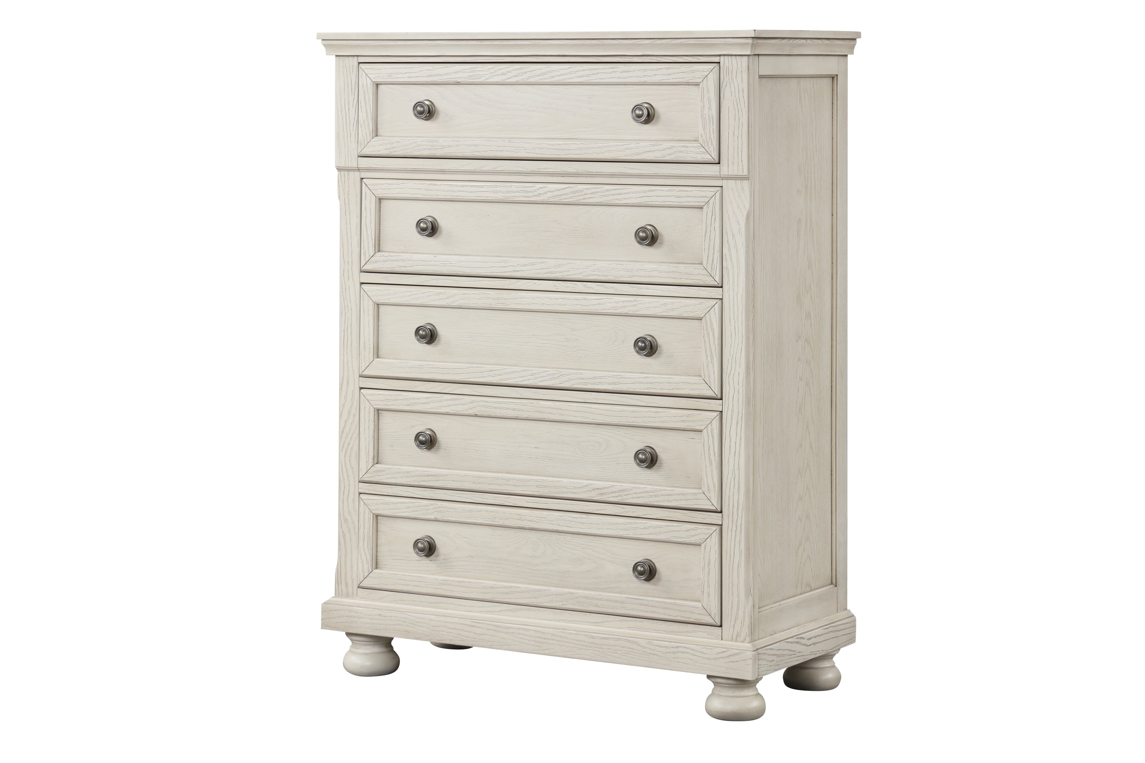 Magnolia Antique White Sleigh 4-Piece Queen Bedroom Set, view 5