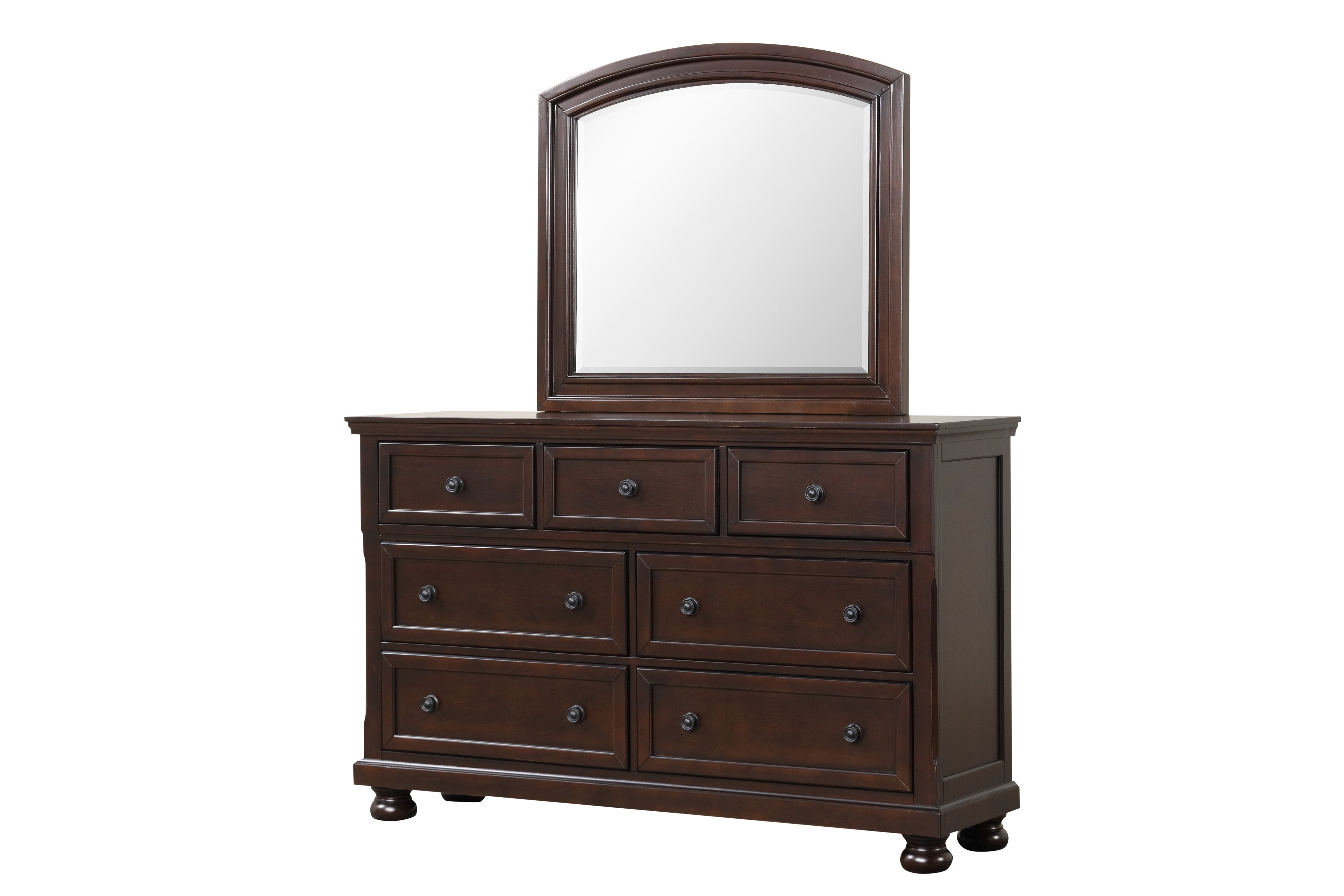 Magnolia Dark Cherry Sleigh 4-Piece Queen Bedroom Set, view 3