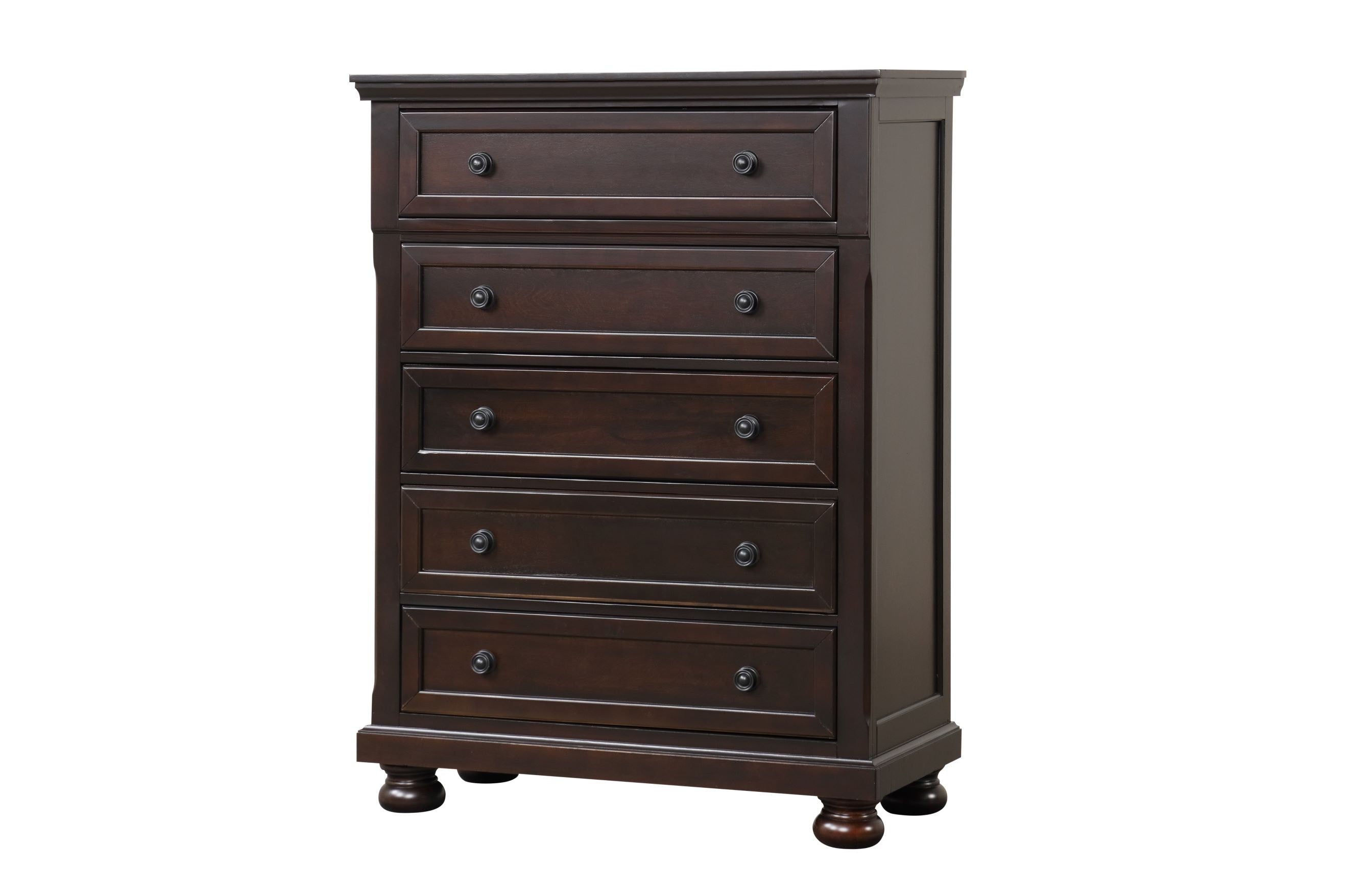 Magnolia Dark Cherry Sleigh 4-Piece Queen Bedroom Set, view 5