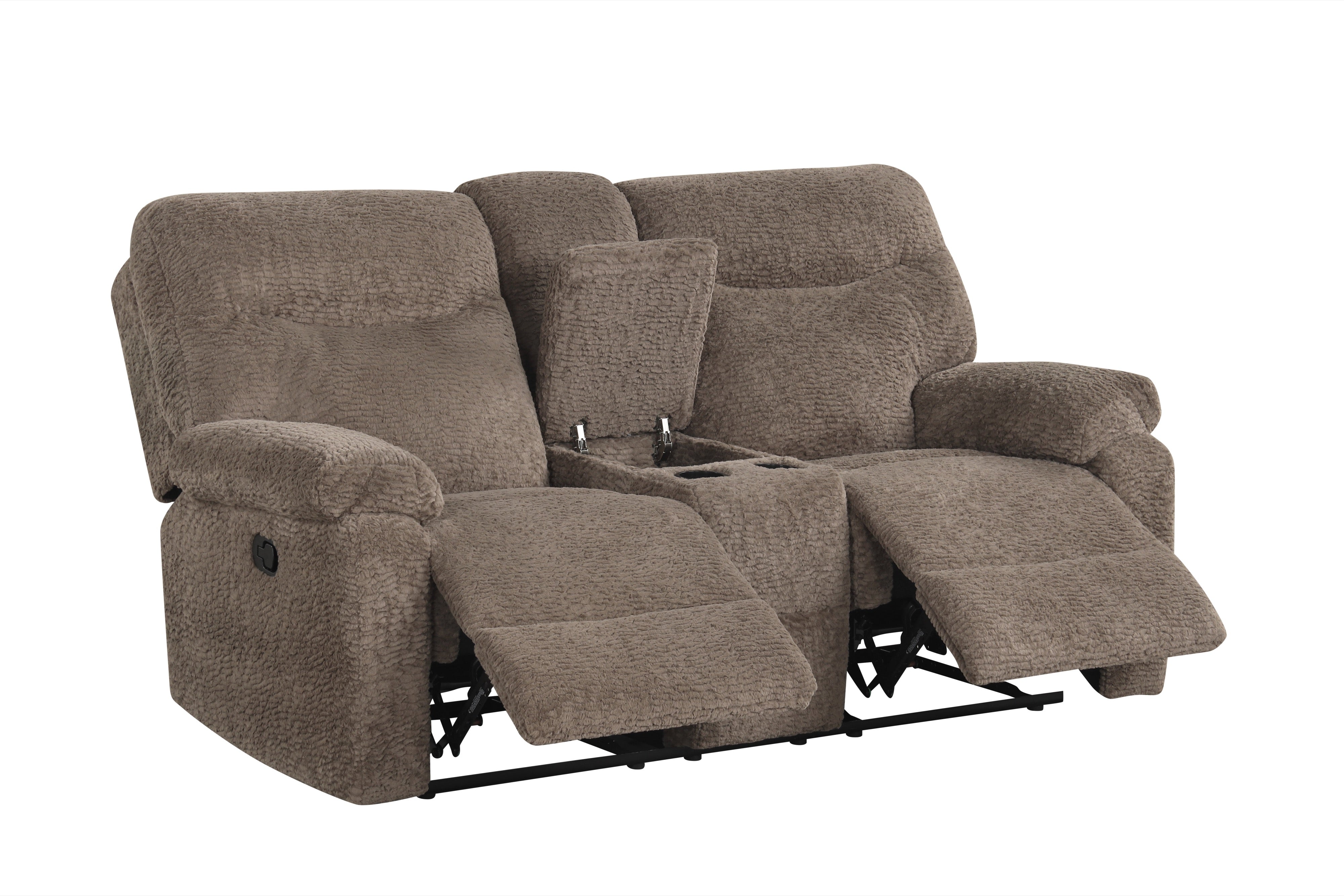 Bravo Mocha Teddy Fabric 3-Piece Reclining Set, view 3
