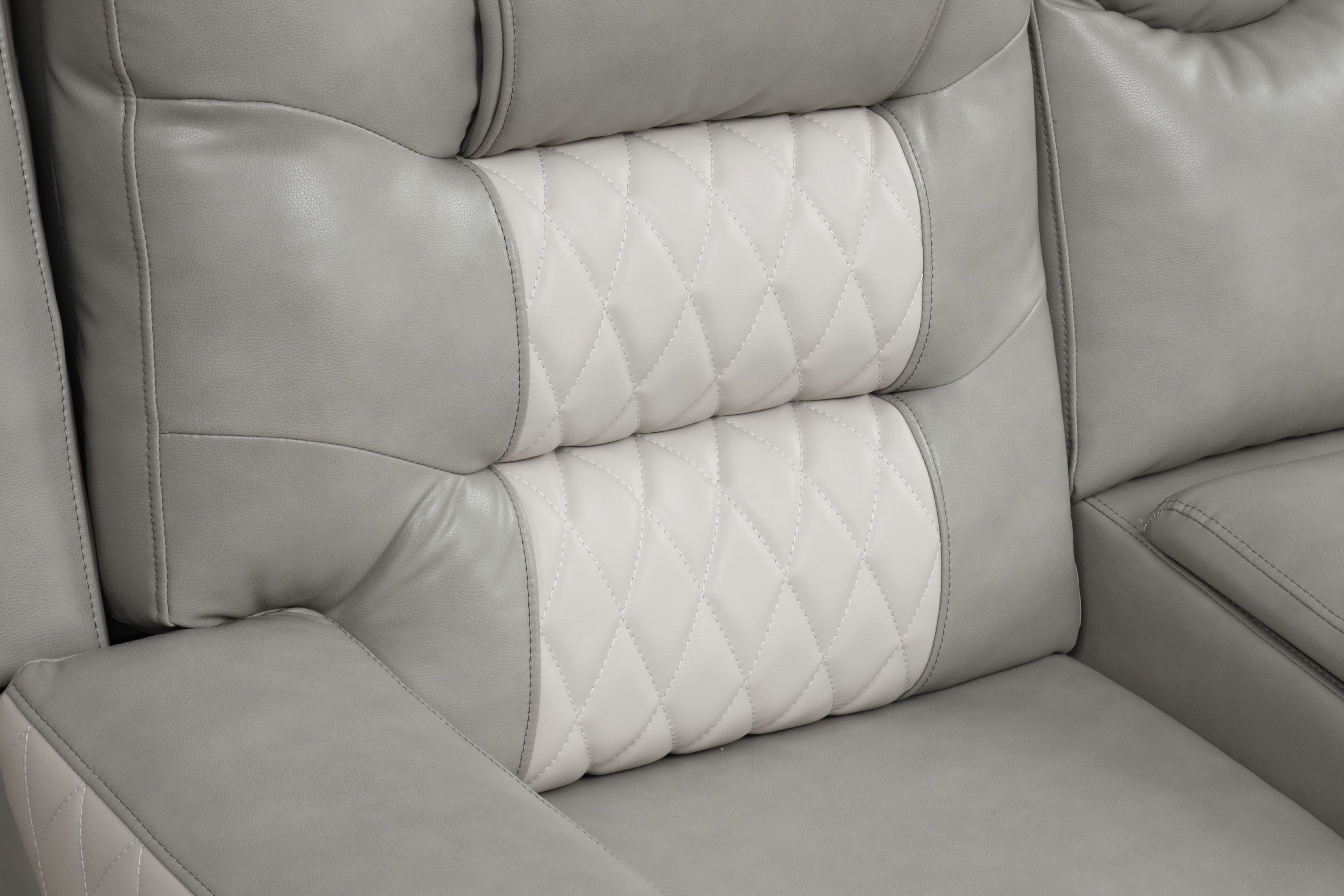 Jordon Gray Two-Tone Reclining Sectional with Storage, view 3
