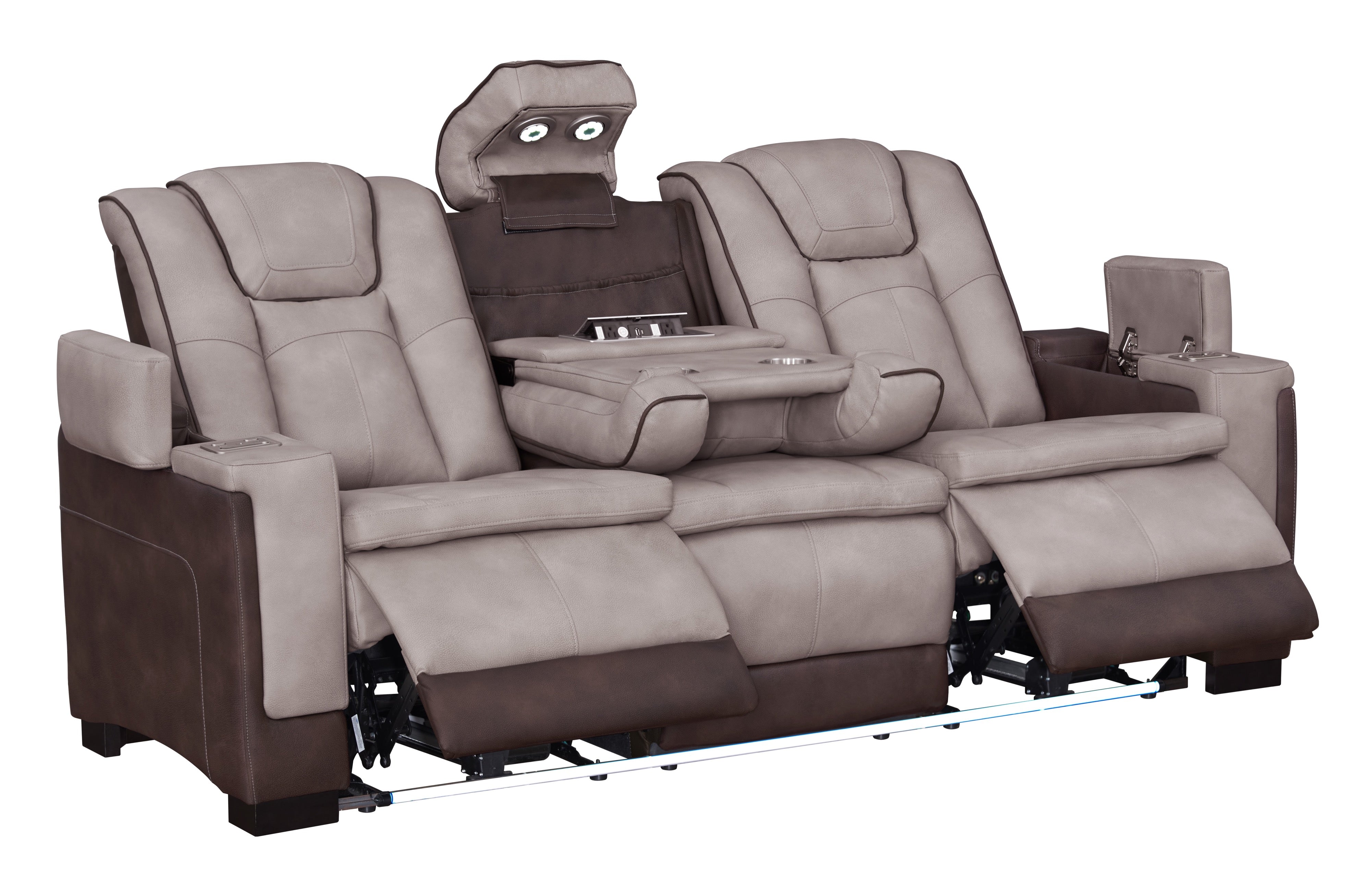 Rodeo Taupe Two-Tone Power 3-Piece Reclining Set, view 2