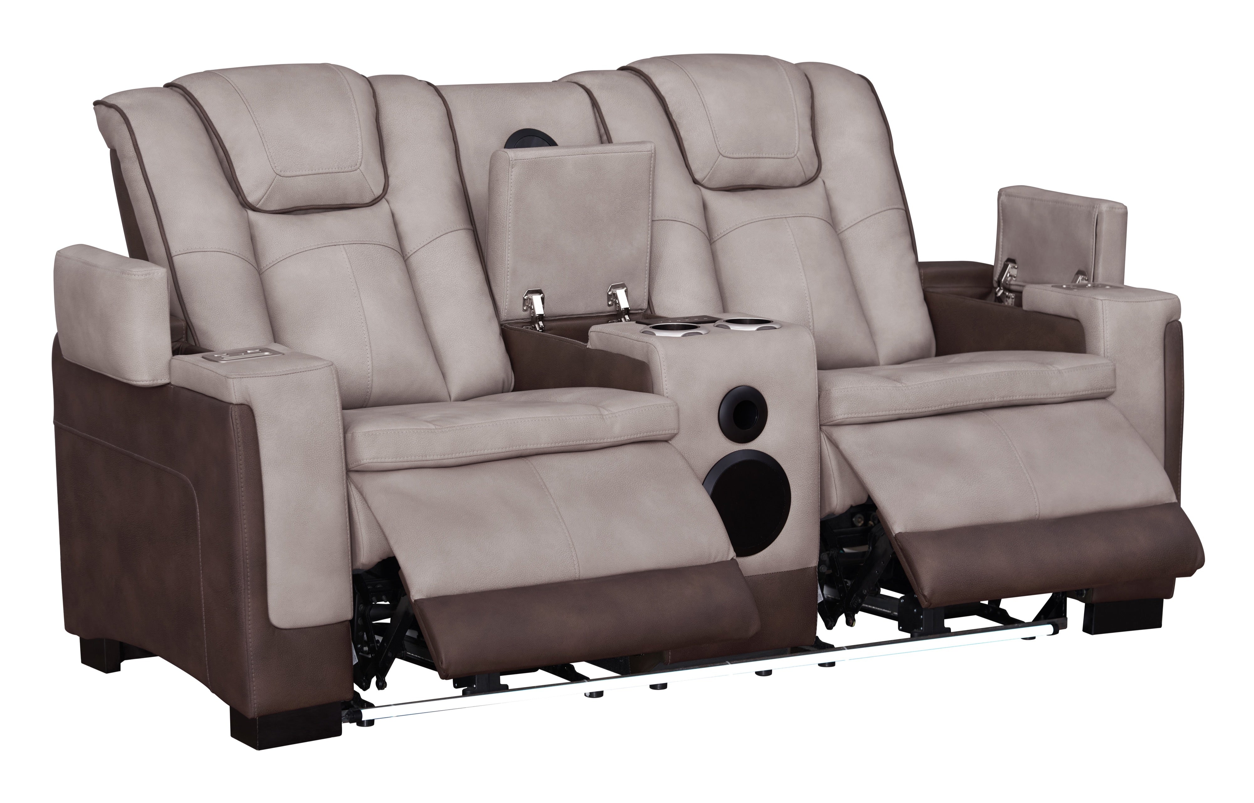 Rodeo Taupe Two-Tone Power 3-Piece Reclining Set, view 3