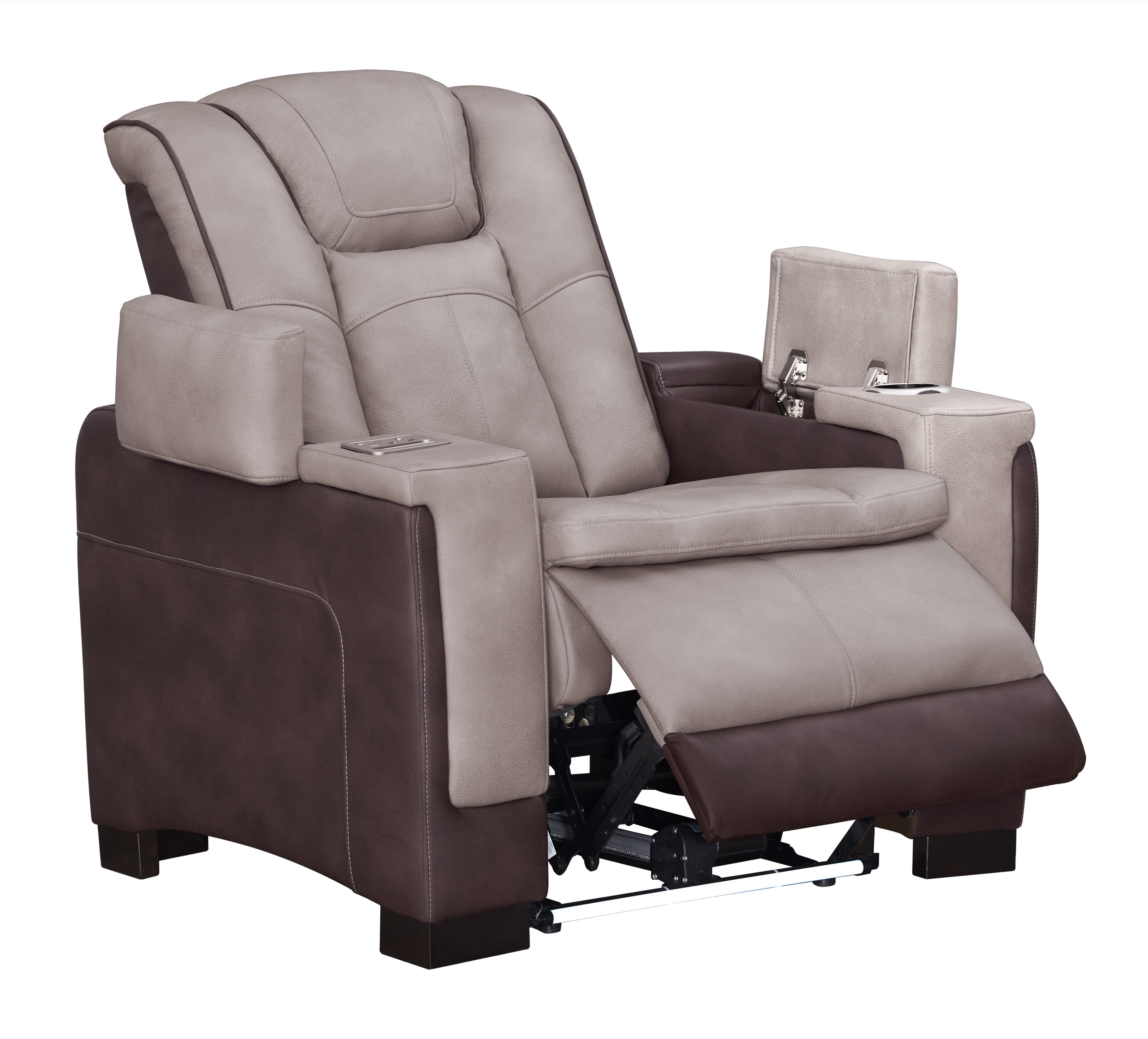 Rodeo Taupe Two-Tone Power 3-Piece Reclining Set, view 4
