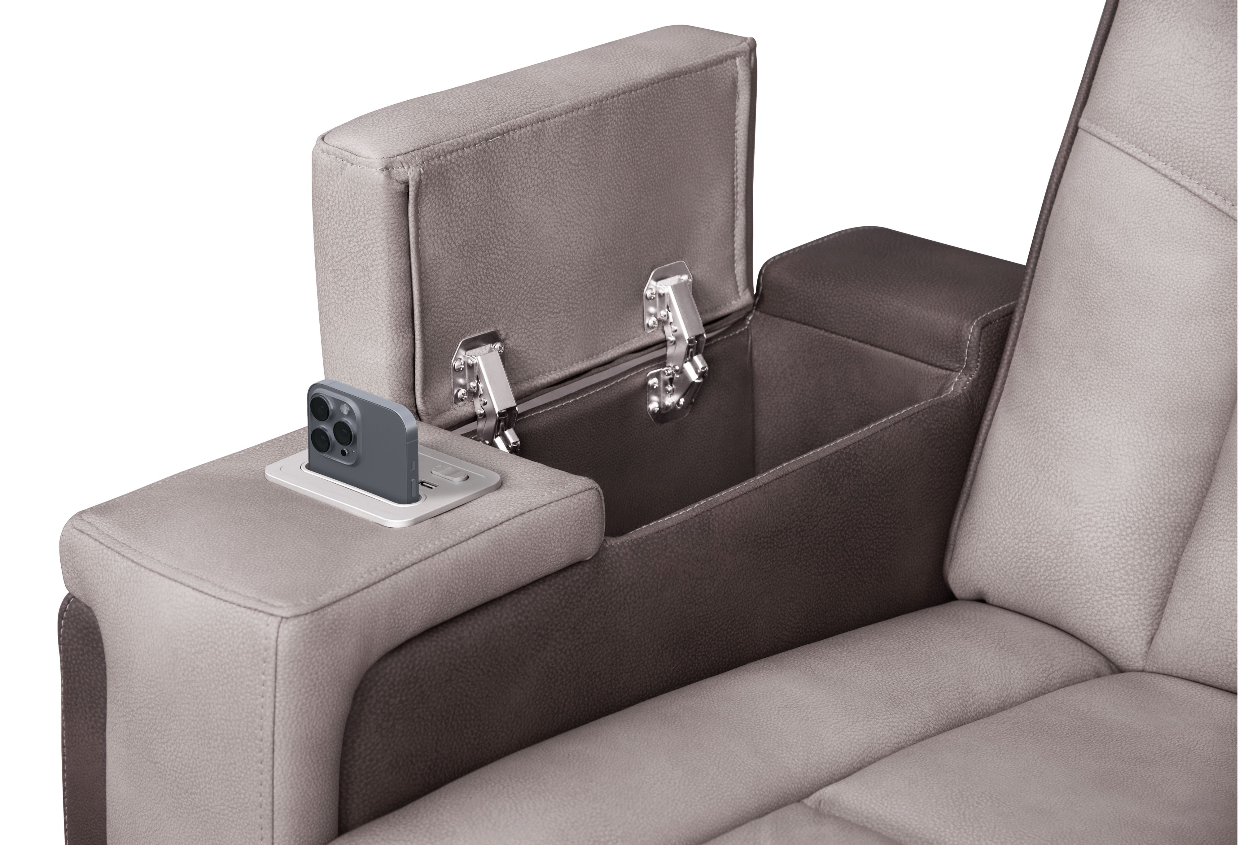 Rodeo Taupe Two-Tone Power 3-Piece Reclining Set, view 6
