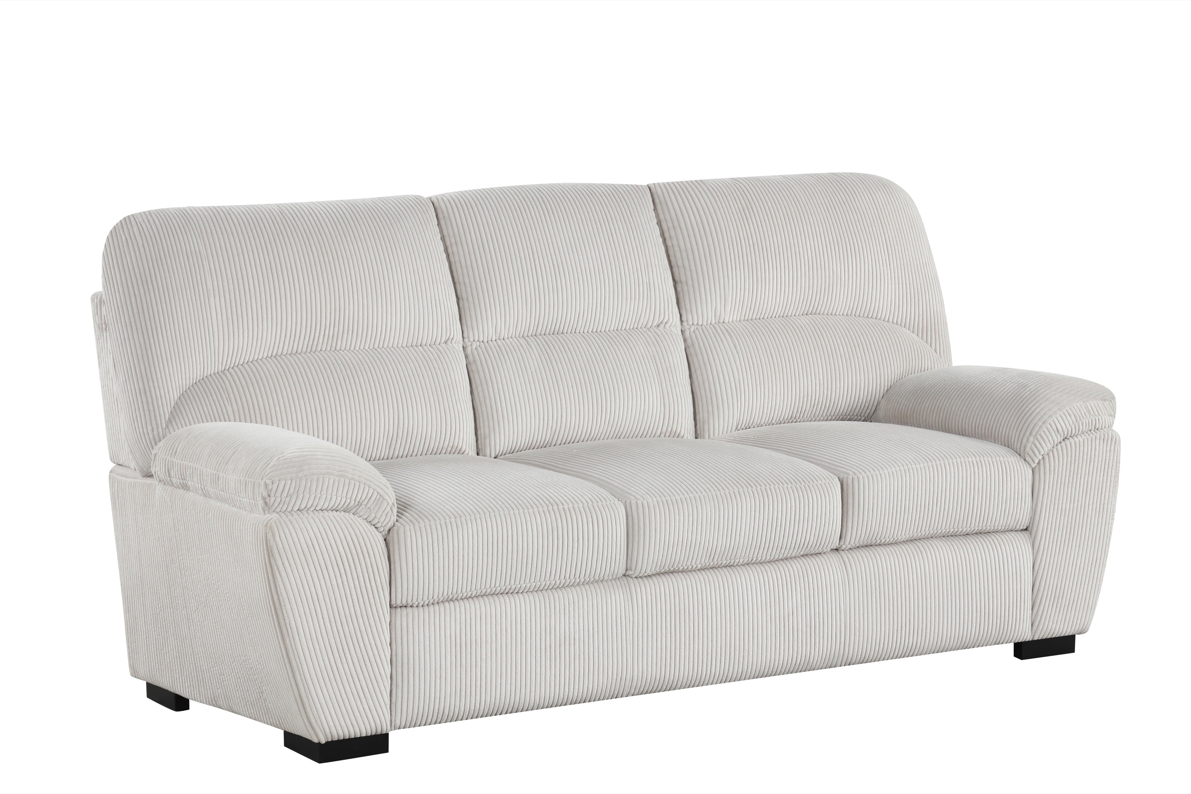 Tiffany Silver Corduroy Sofa & Loveseat Set, view 2
