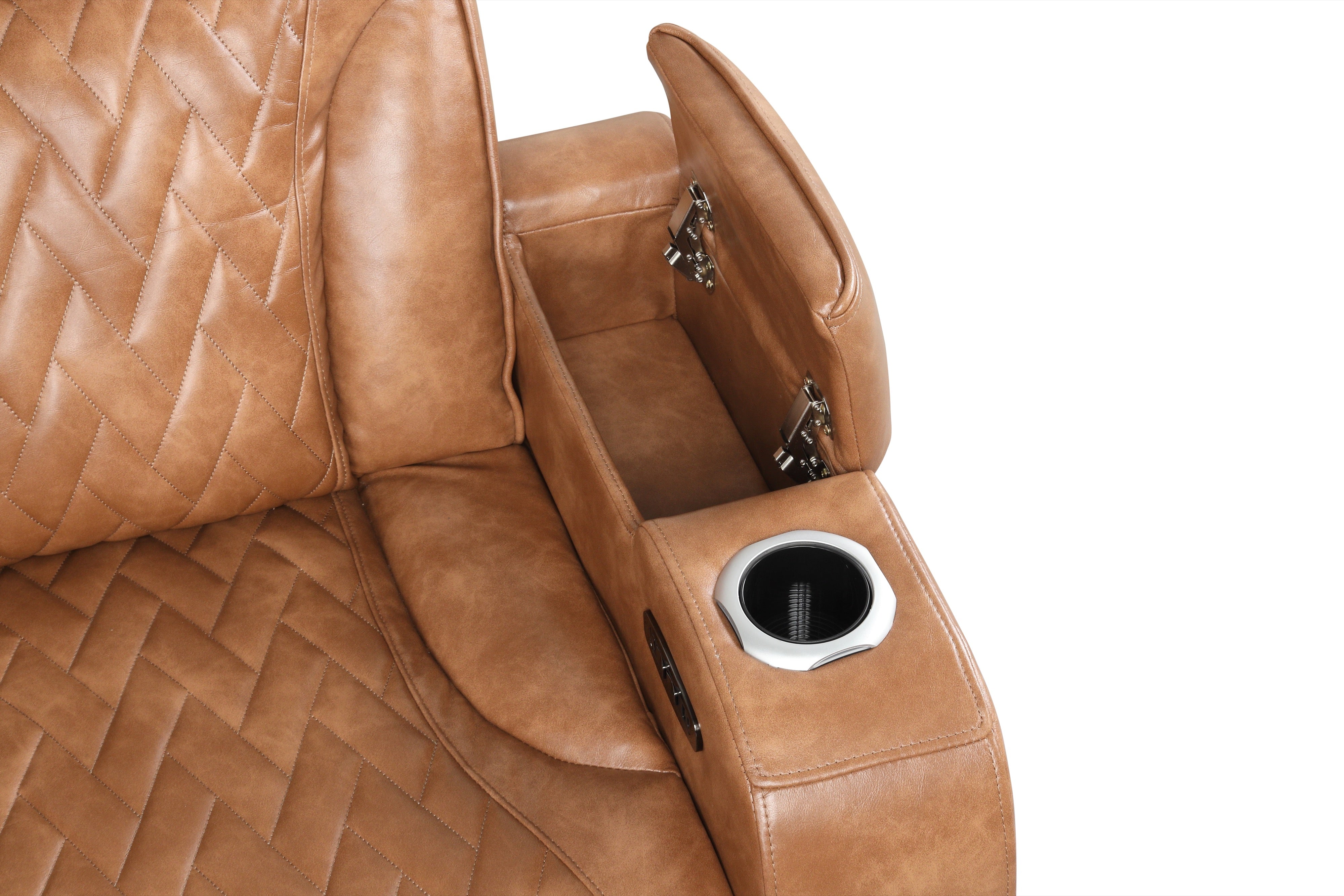 Barcelona Brown Power Reclining Sectional with Power Headrests