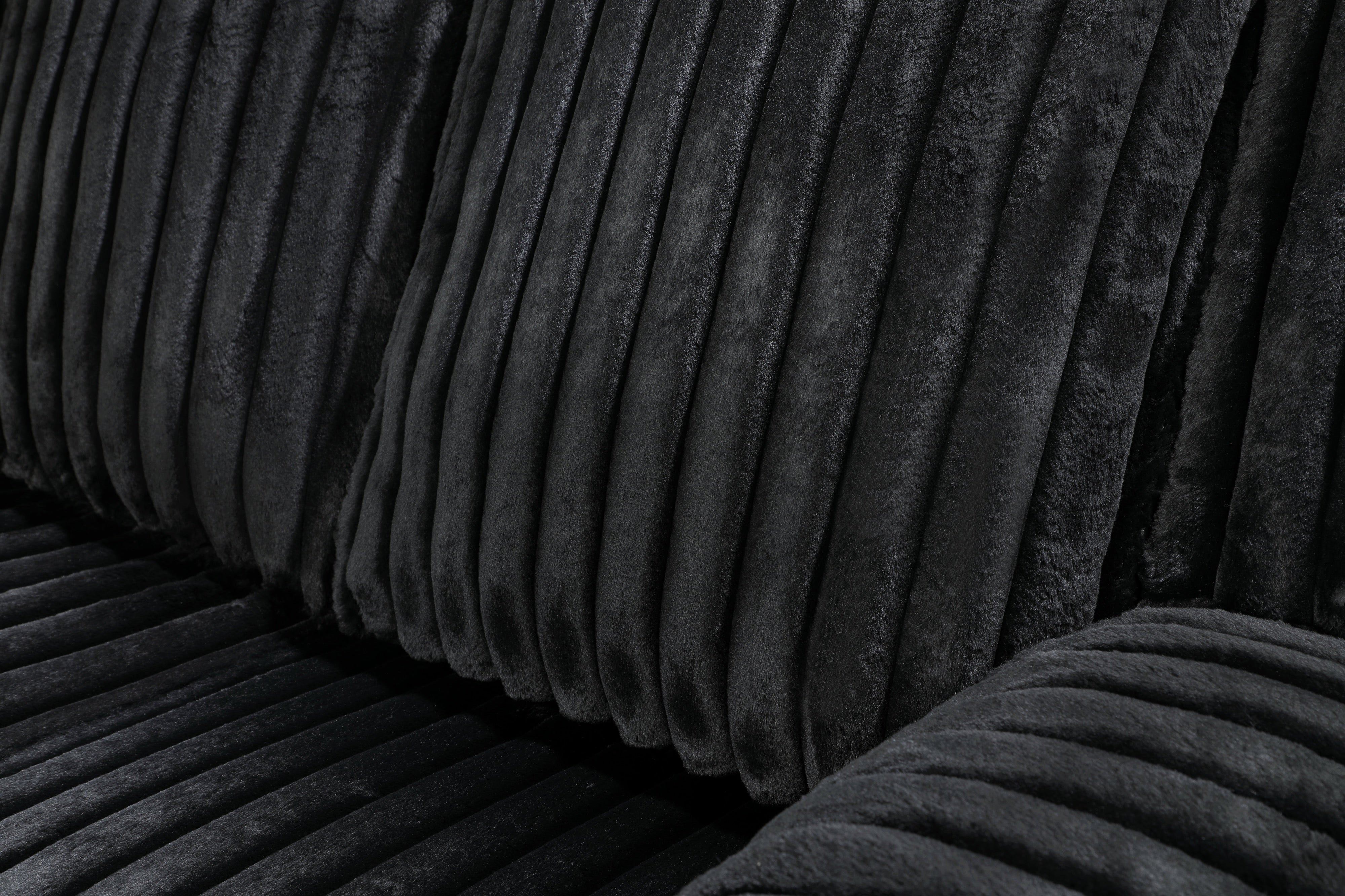 Flash Black Corduroy Power Reclining Sectional, view 4