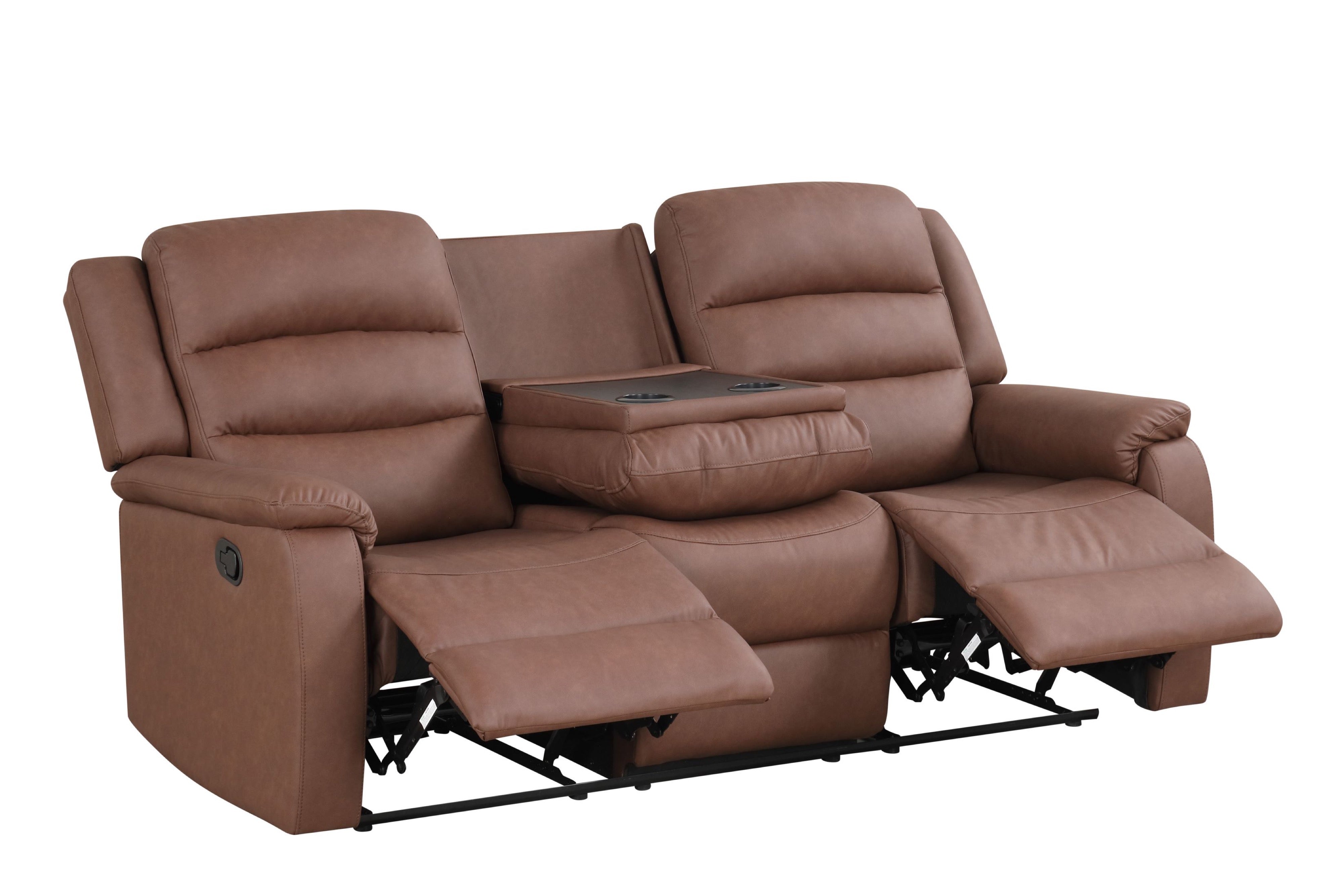 Hope Brown Polyester 3-Piece Reclining Set, view 2