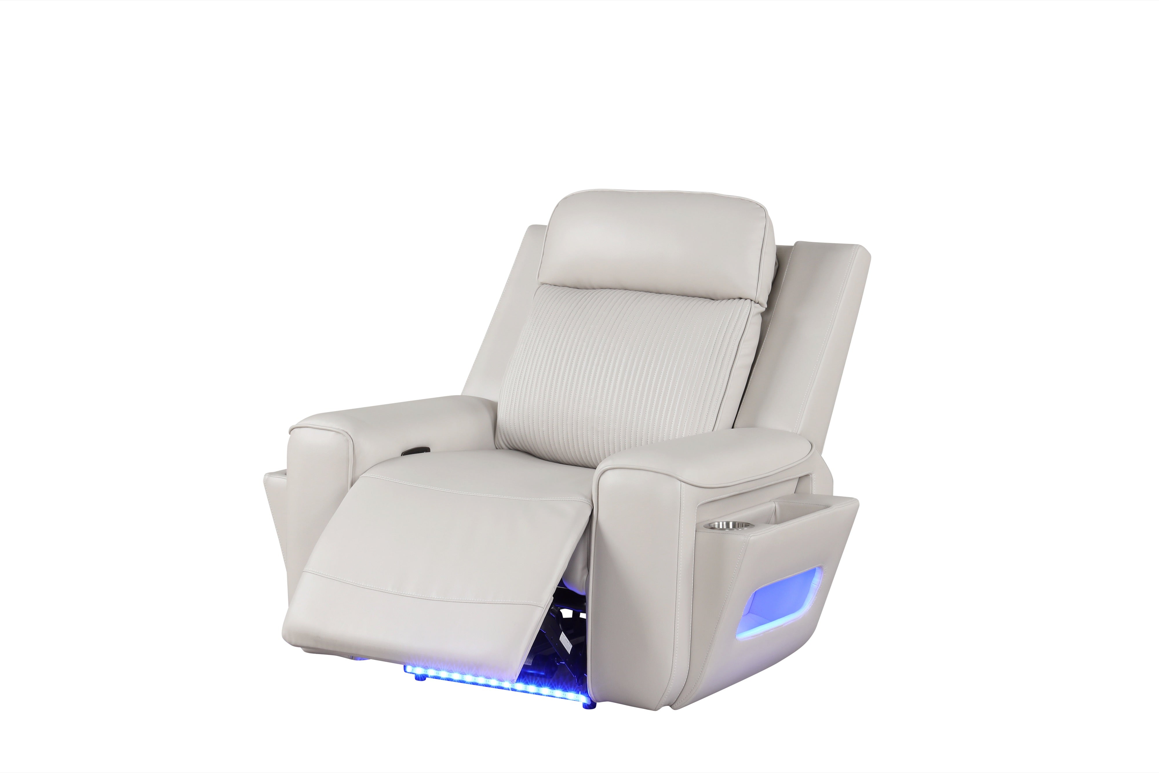 Rolls Royce Sand Leather-Gel Power 3-Piece Reclining Set, view 5
