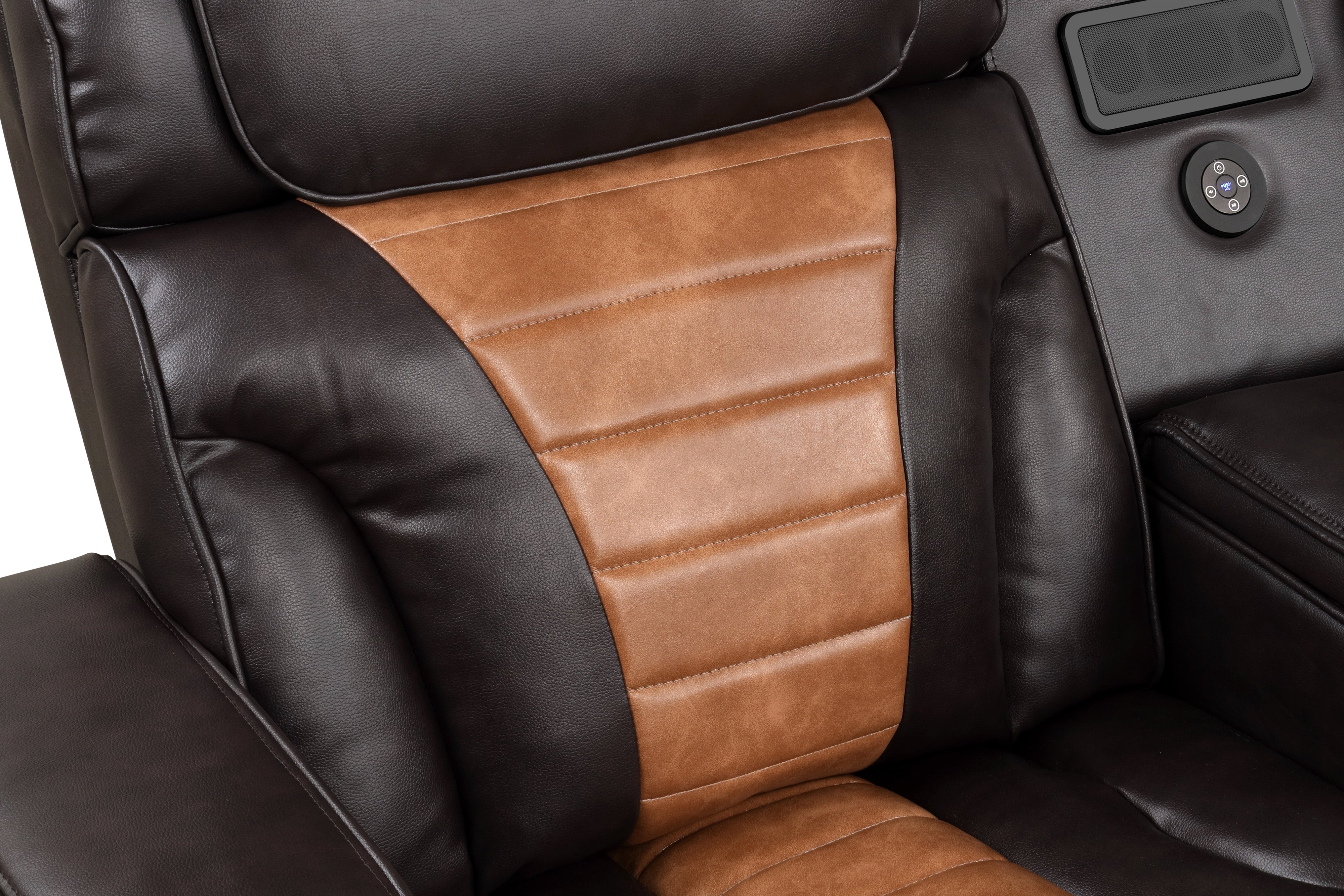 Ibiza Brown Power Reclining Sectional with Power Headrests
