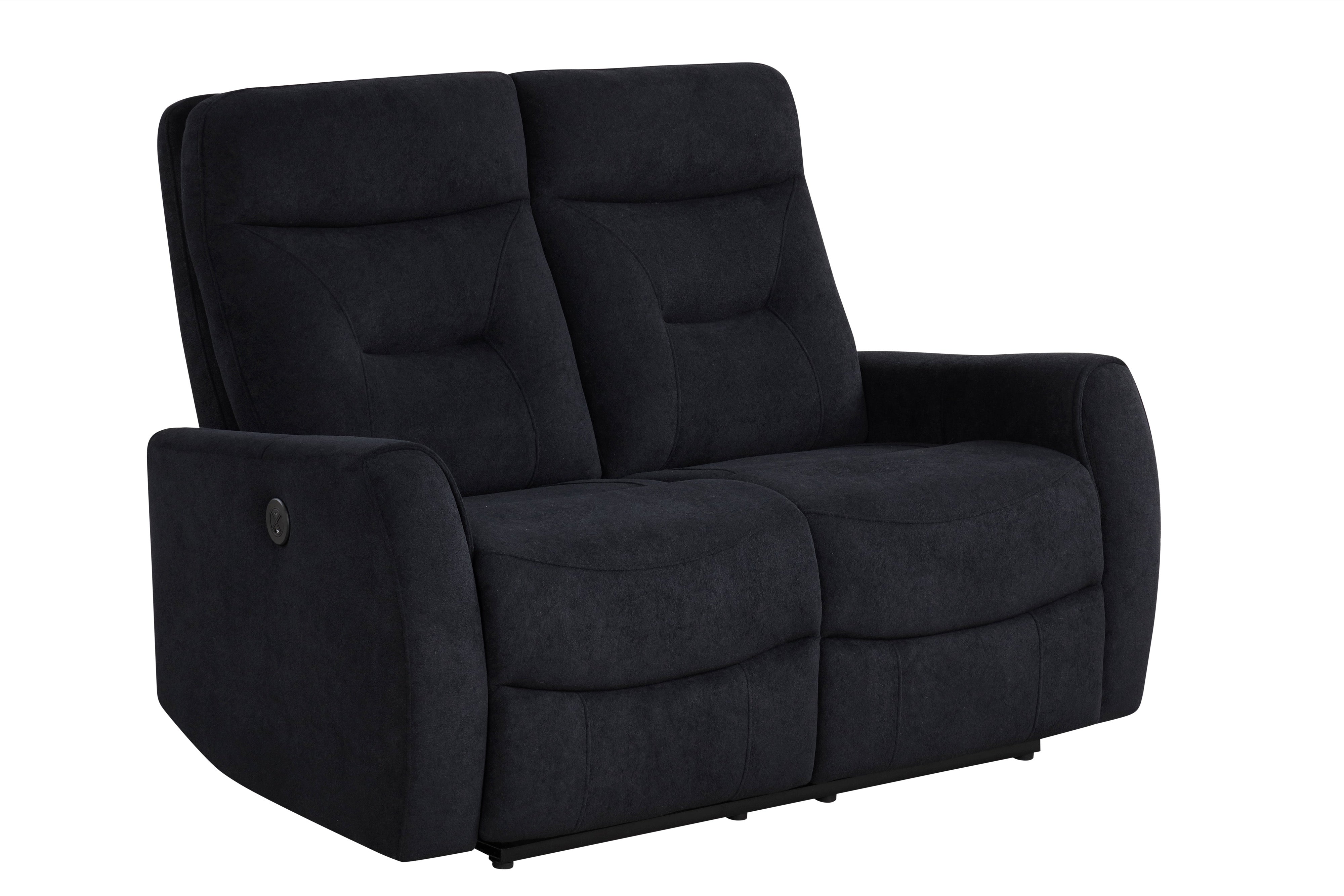 Nina Black Performance Fabric 3-Piece Power Reclining Set, view 3