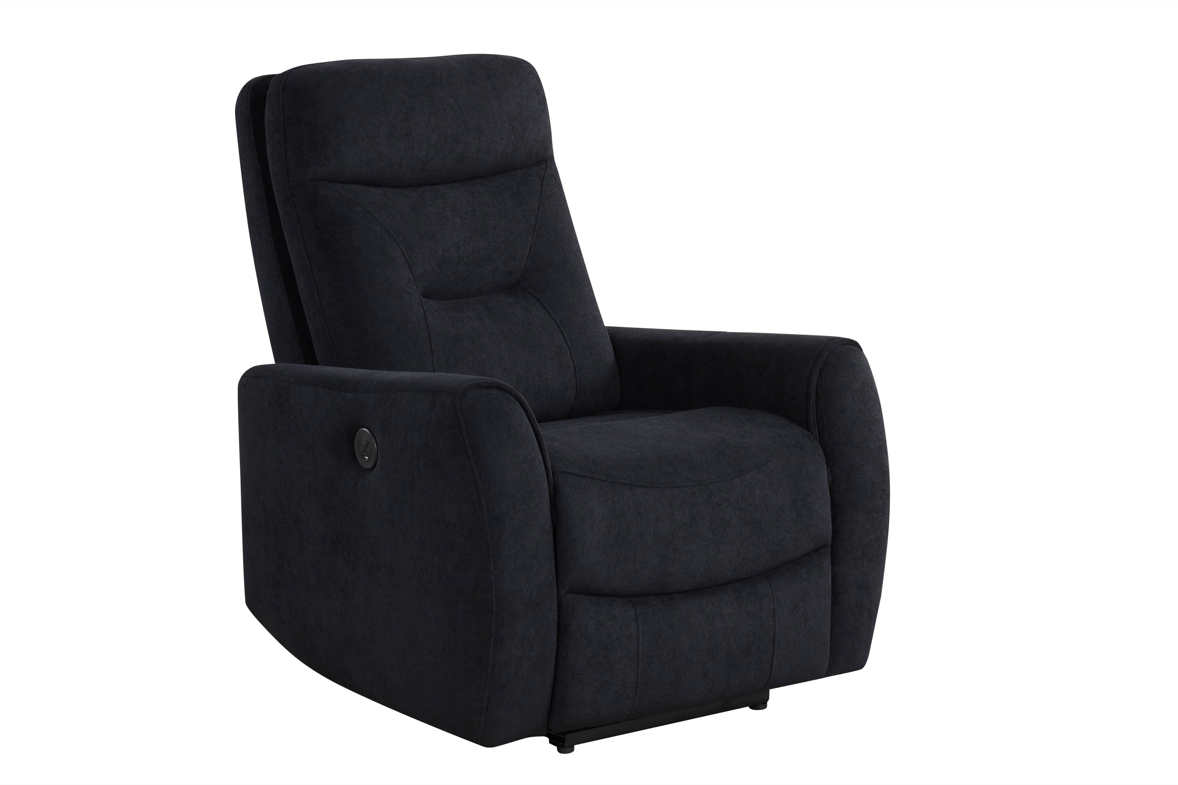Nina Black Performance Fabric 3-Piece Power Reclining Set, view 4