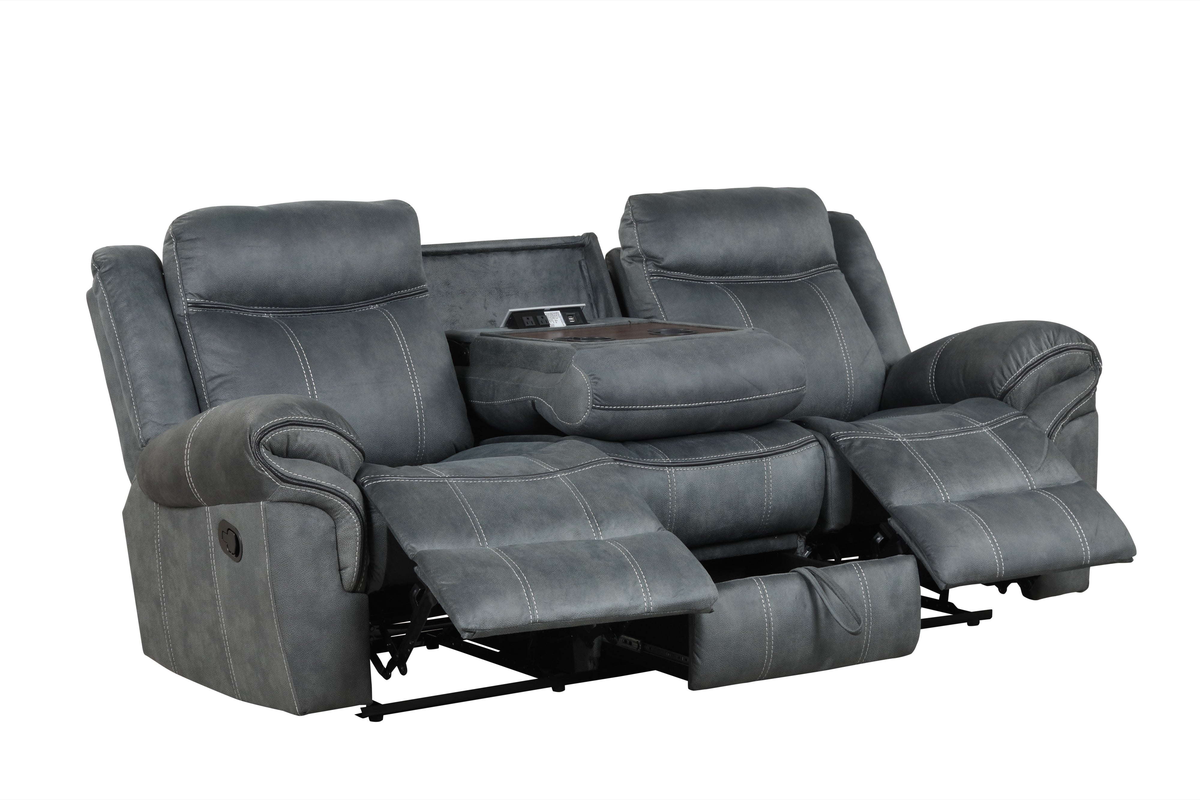 Andres Gray Palomino 3-Piece Reclining Set, view 2