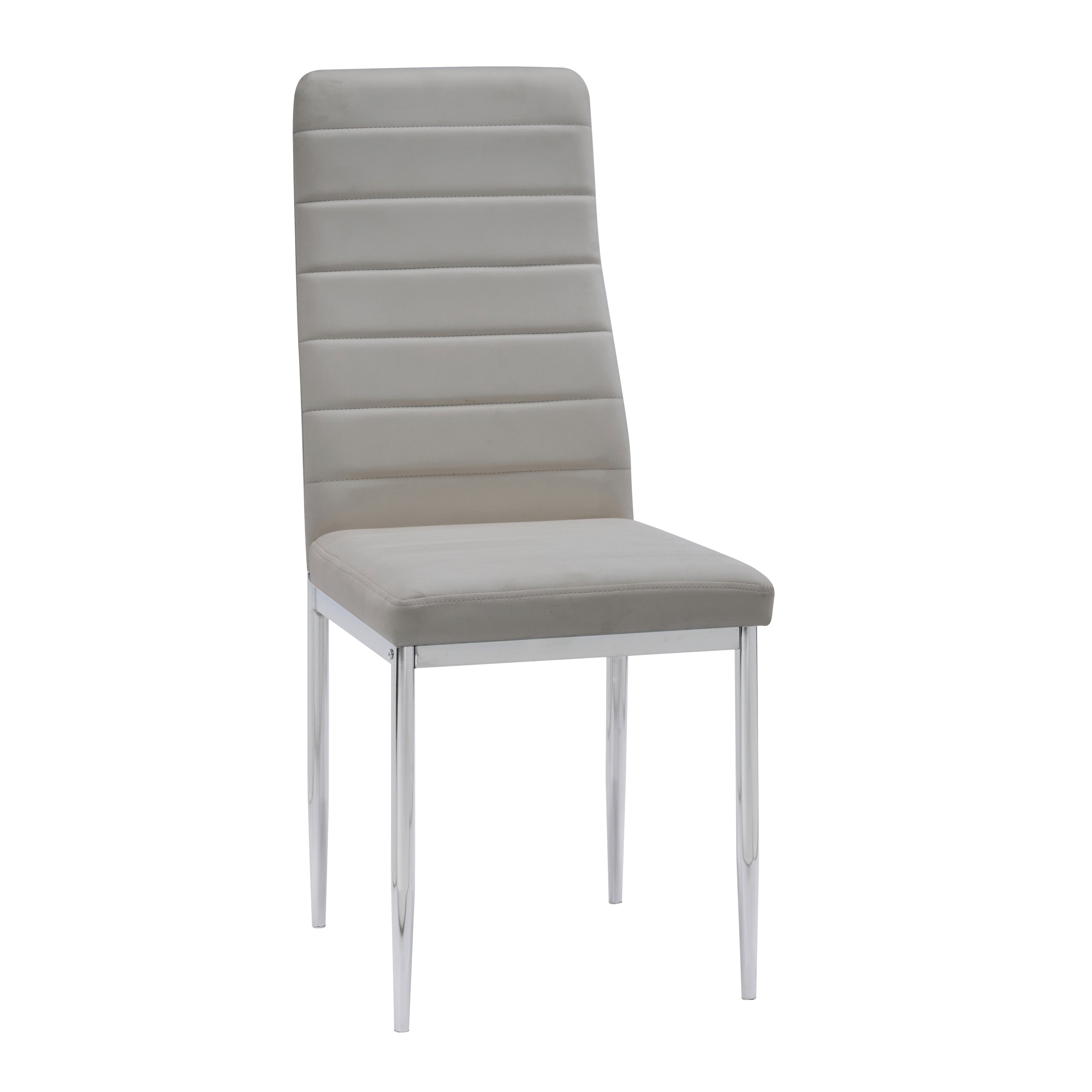 Gray Round Glass 5-Piece Dining Set, view 4