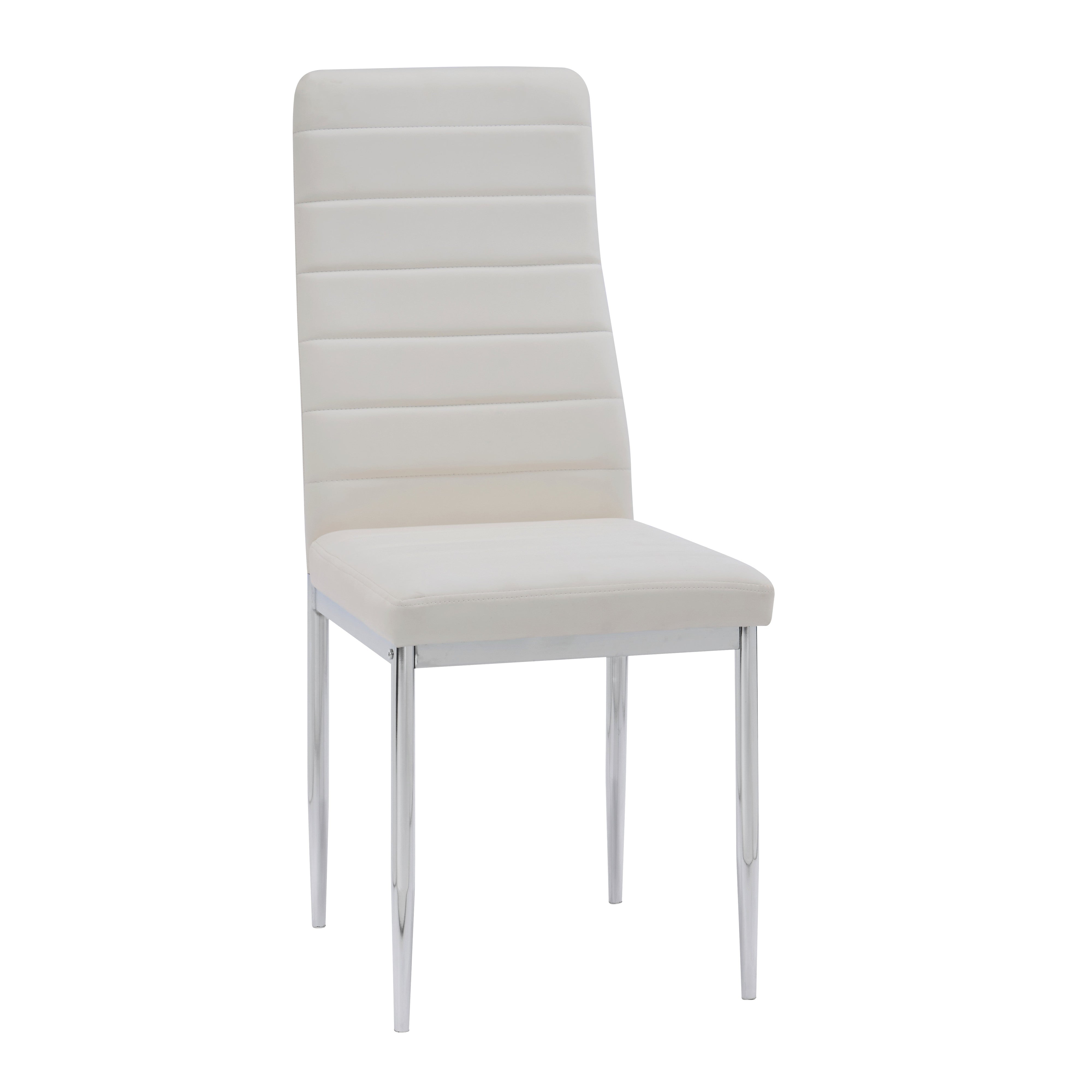 White Round Glass 5-Piece Dining Set, view 4