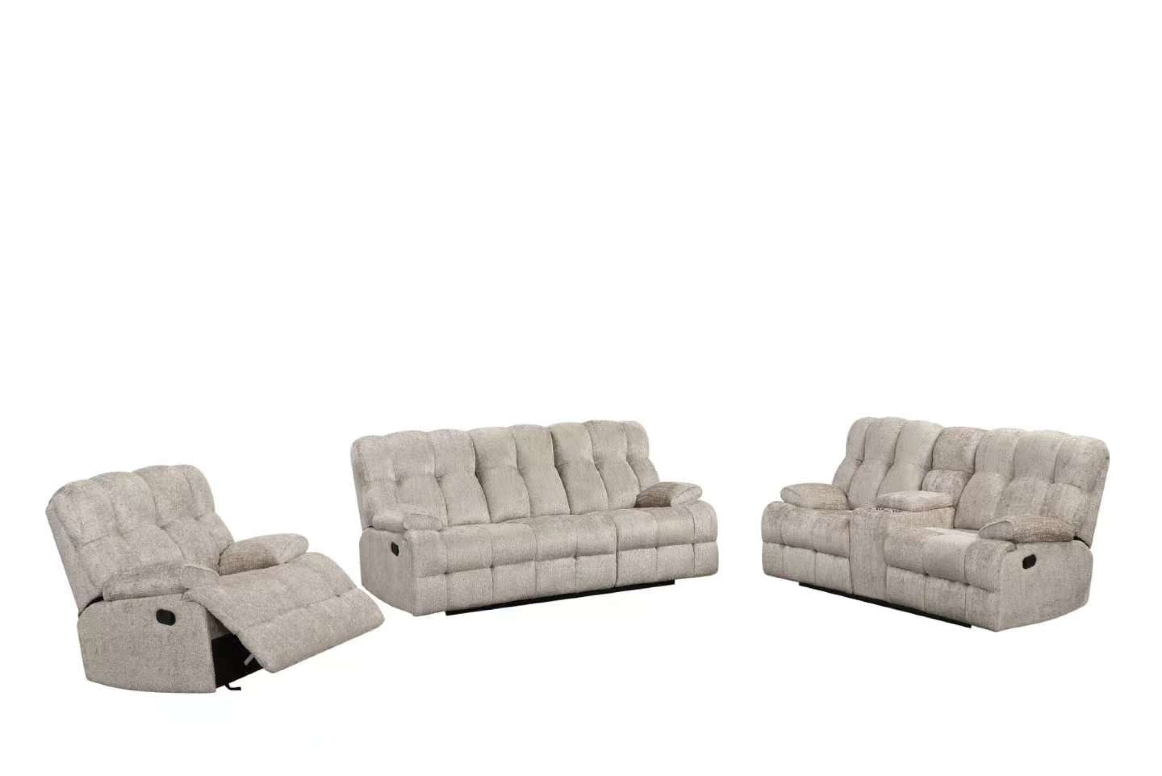 Martina Gray Fabric 3-Piece Reclining Set, view 3
