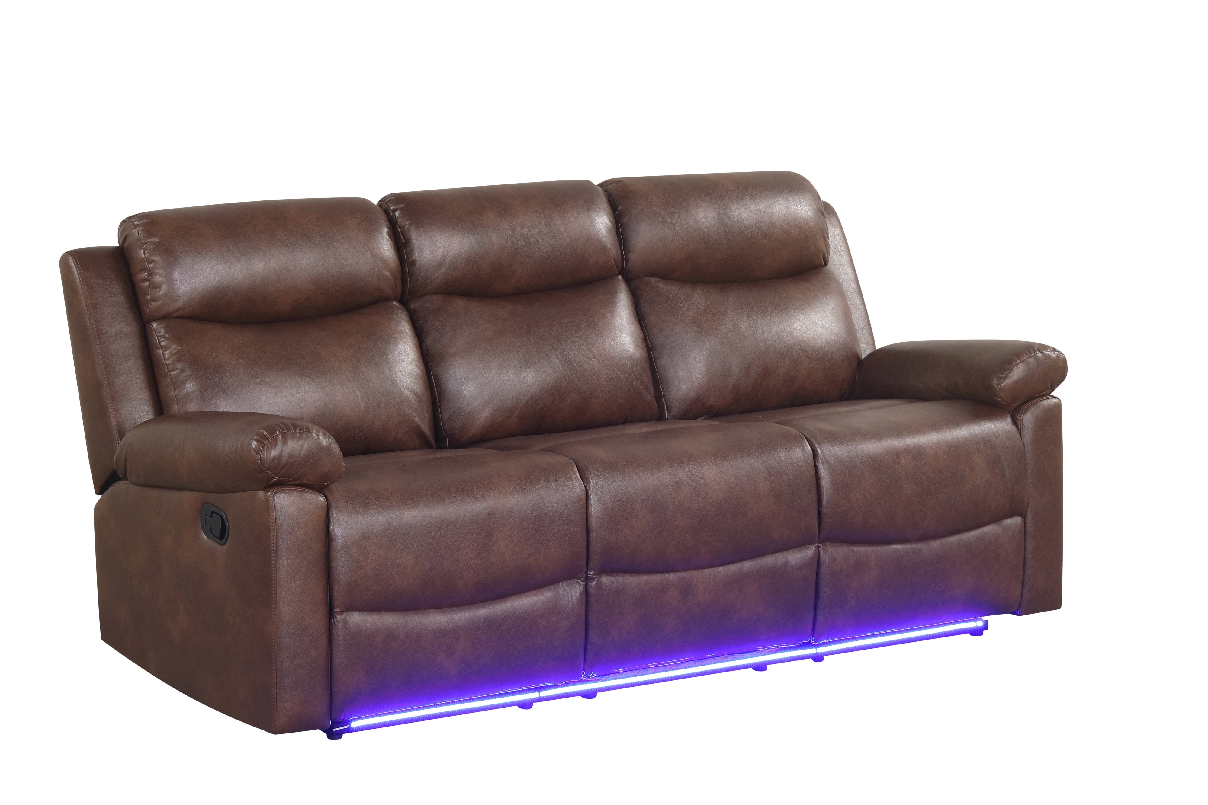Isabel Espresso Leather-Gel Reclining Sofa & Loveseat Set, view 2