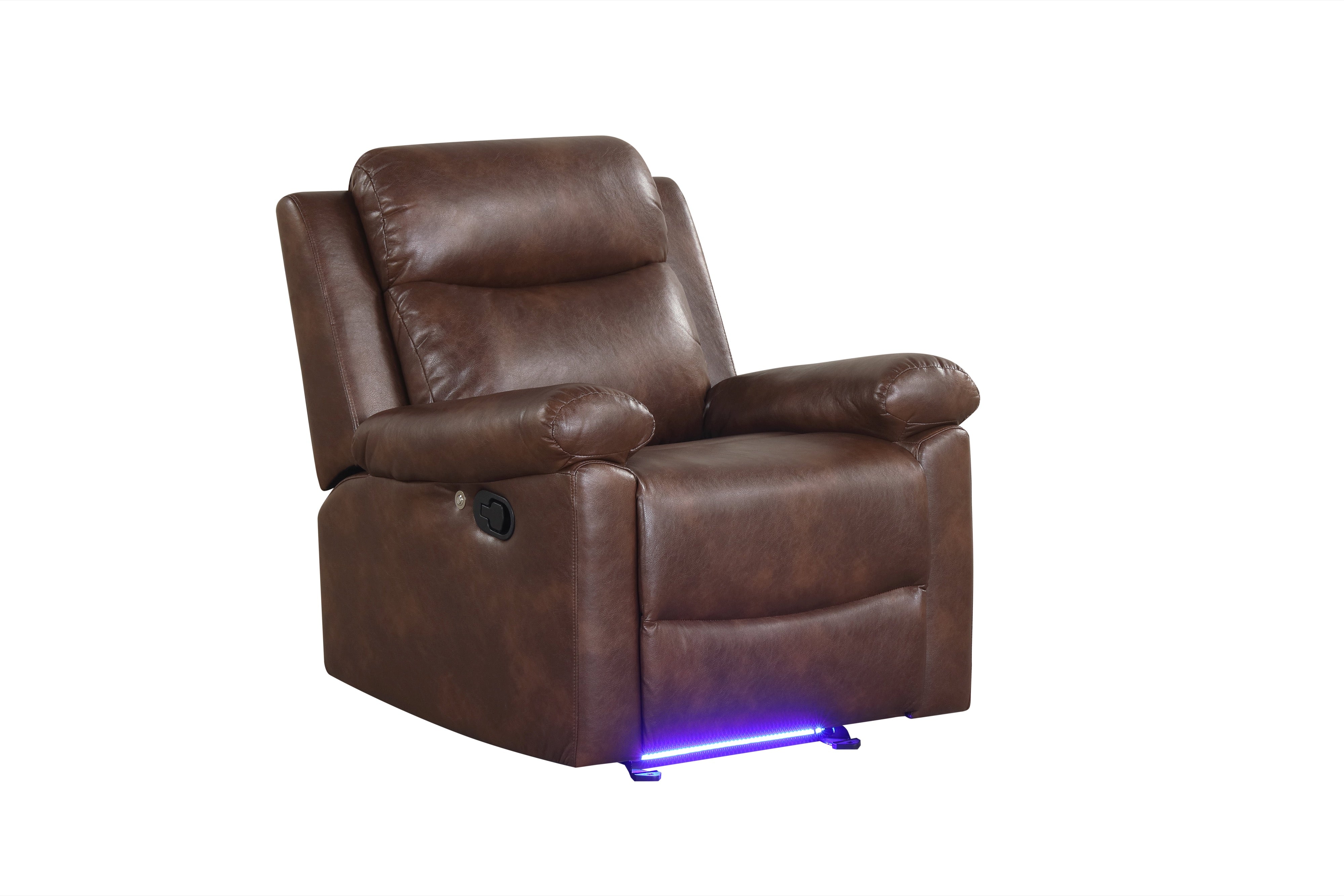 Isabel Espresso Leather-Gel Reclining Sofa & Loveseat Set, view 4