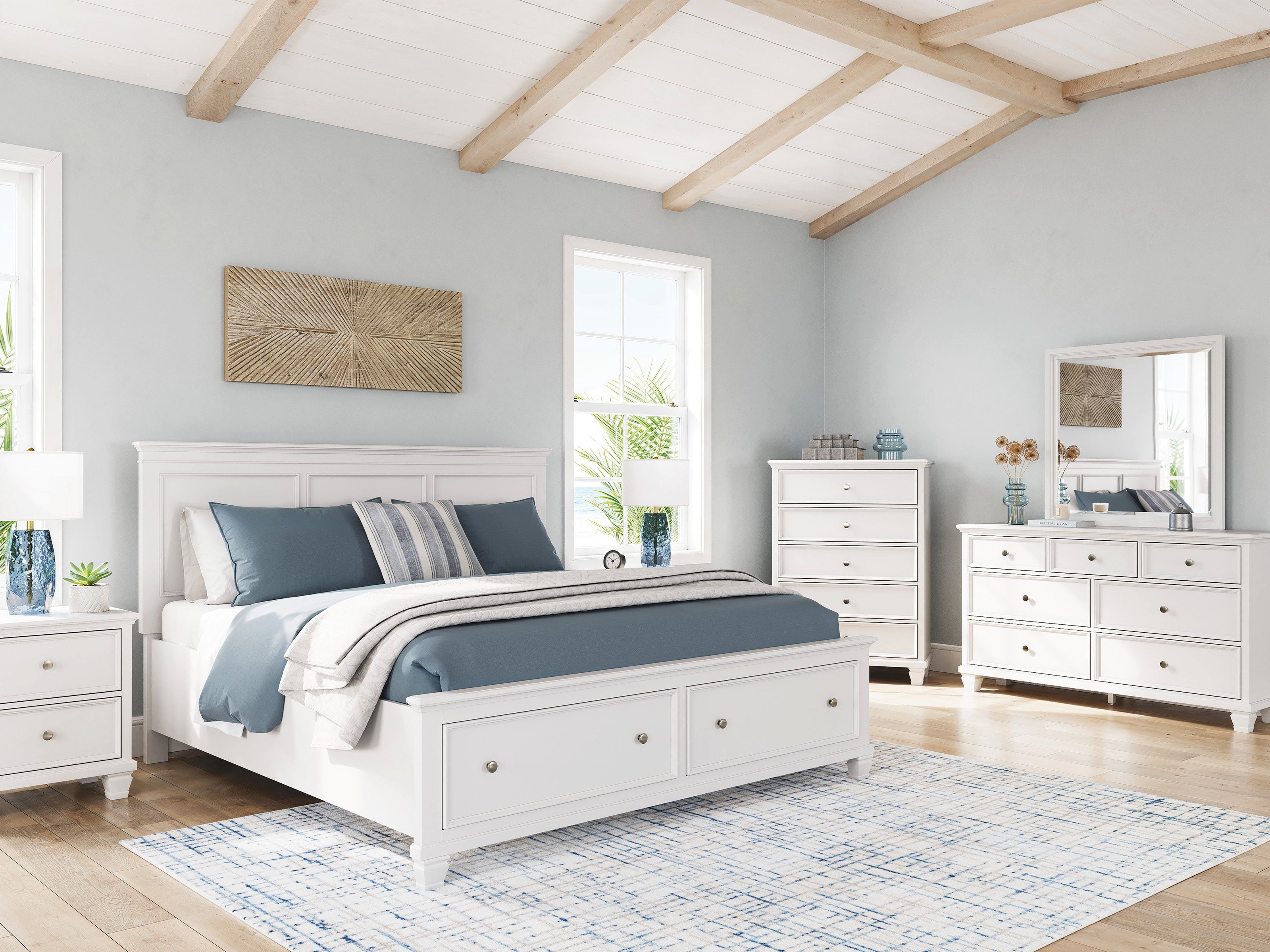 Ashley White Storage Bed 5-Piece Bedroom Set