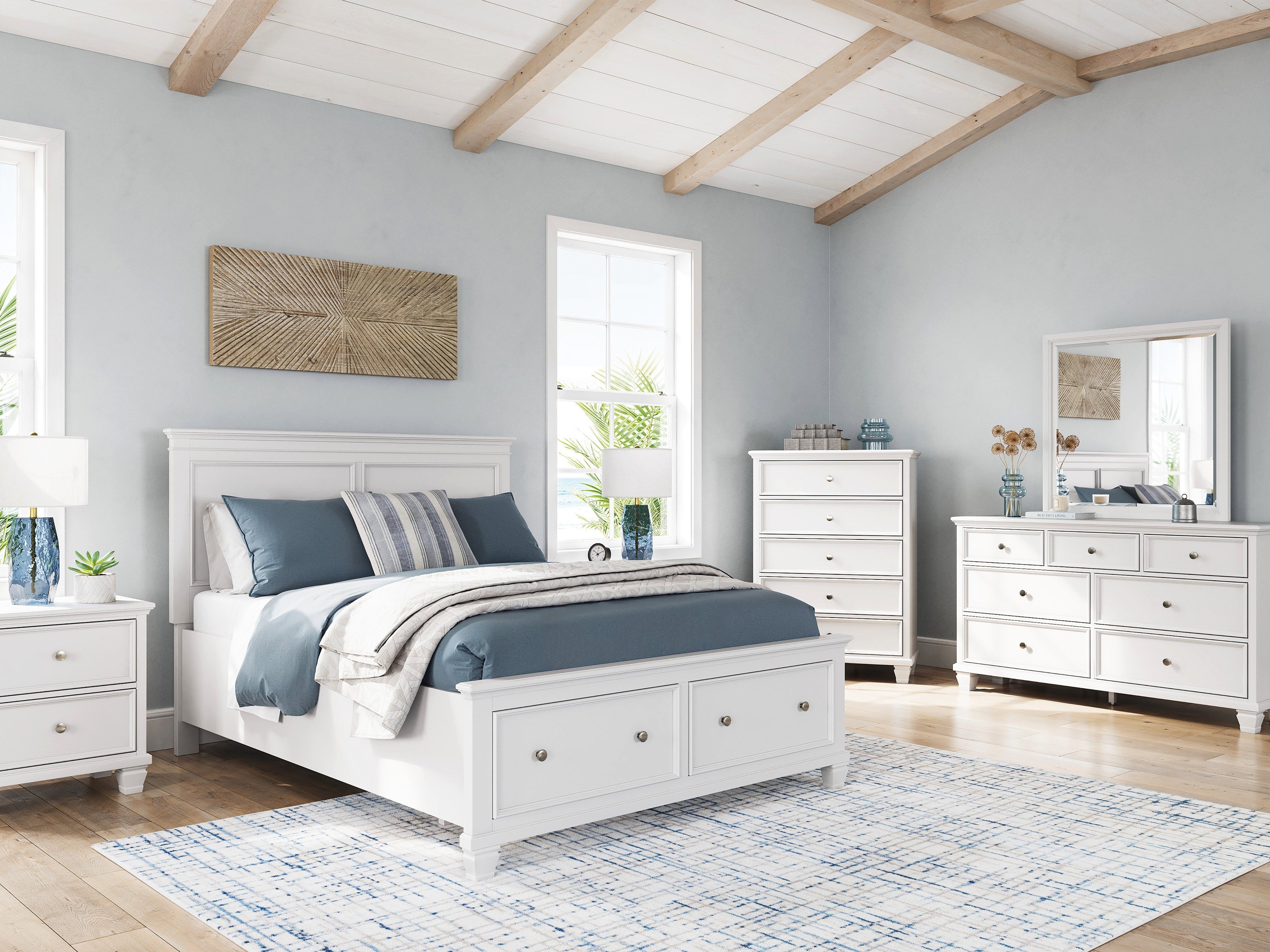 Ashley White Storage Bed 5-Piece Bedroom Set, view 2