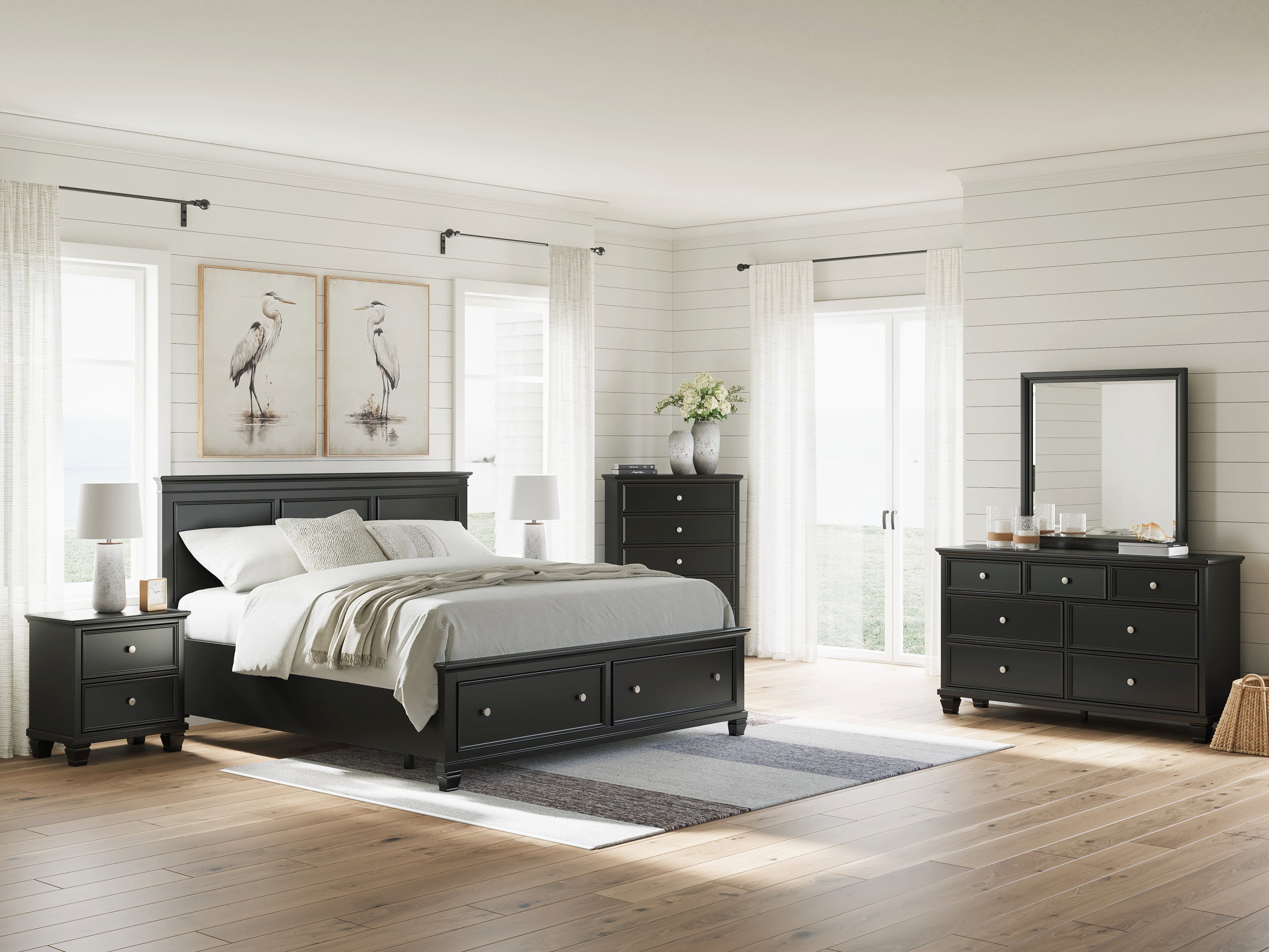 Ashley Black Storage Bed 5-Piece Bedroom Set