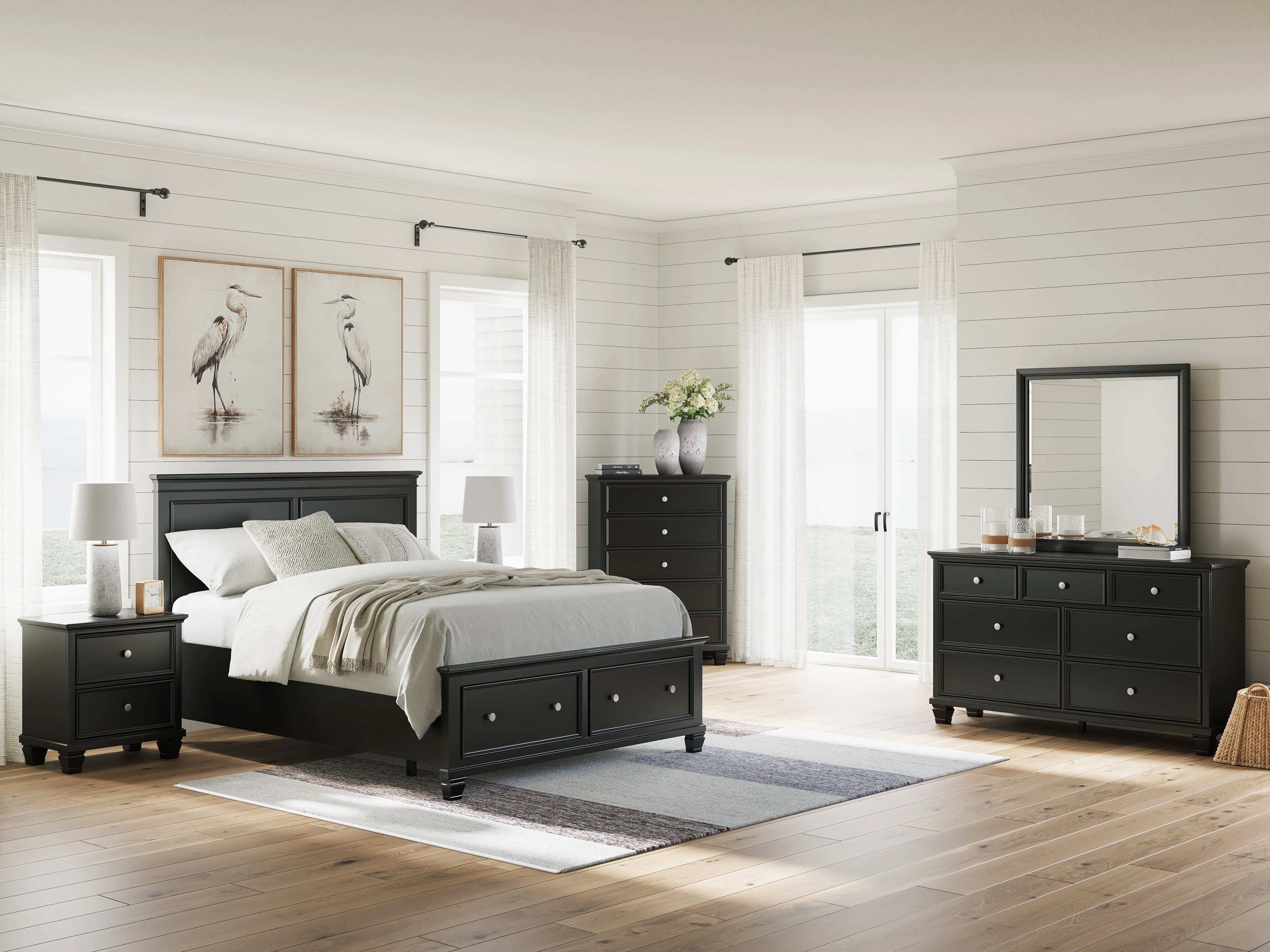 Ashley Black Storage Bed 5-Piece Bedroom Set, view 2