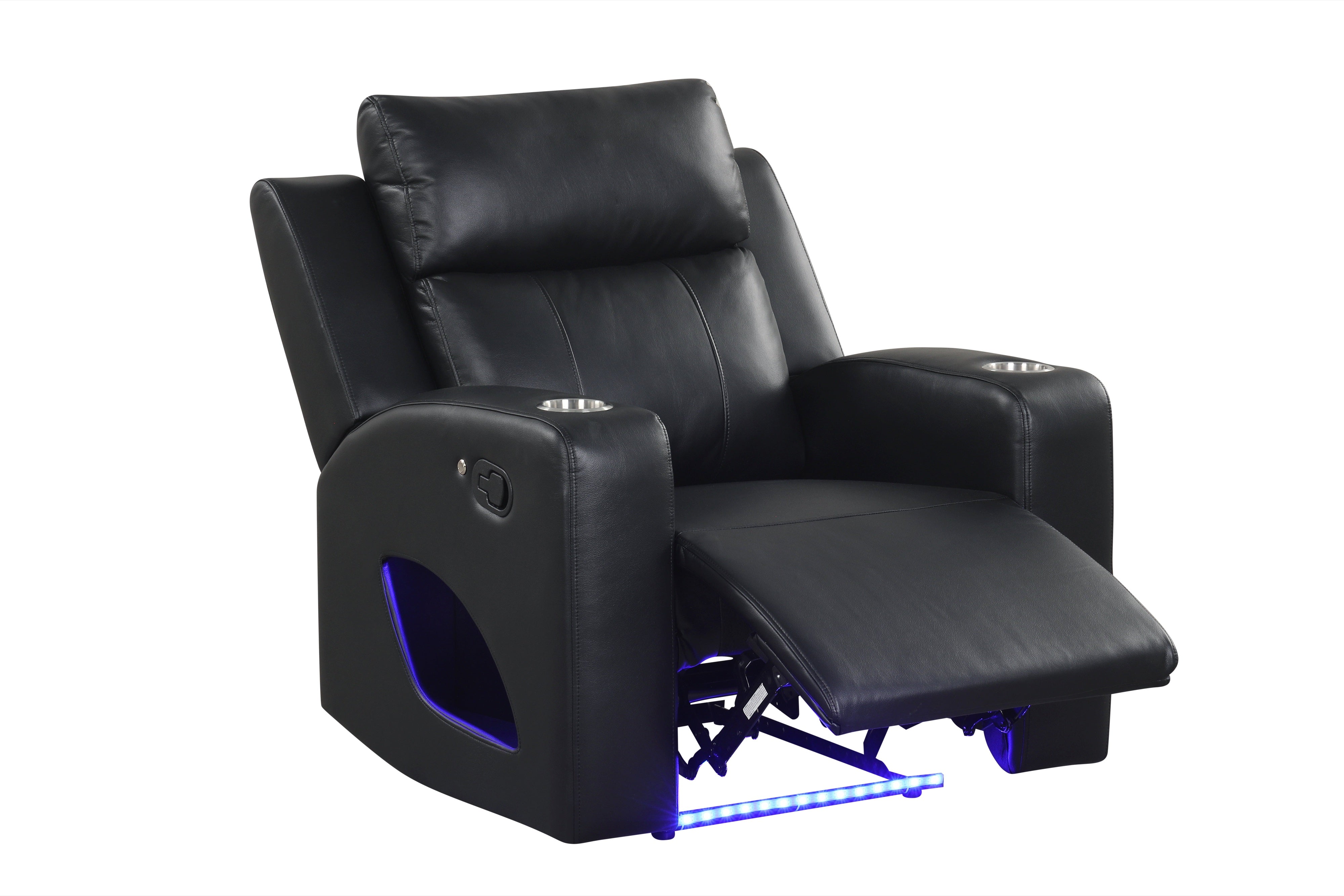 Pinnacle Black Leather-Gel 3-Piece Reclining Set, view 3